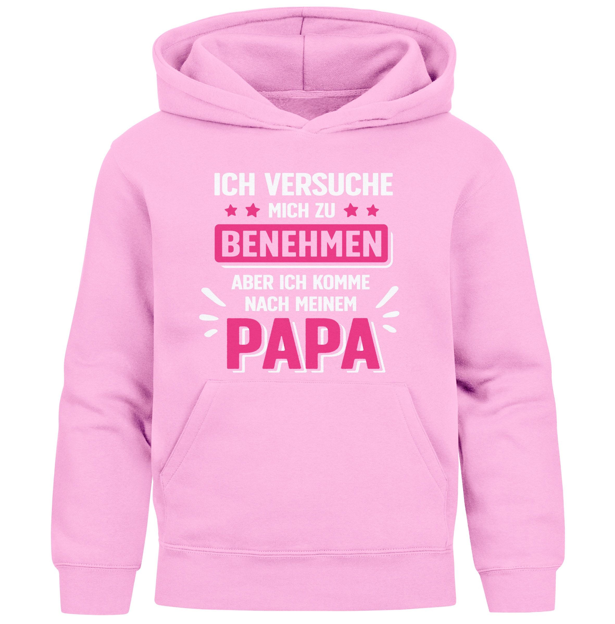 MoonWorks Hoodie Kinder Hoodie Mädchen Spruch lustig Ich versuche mich zu benehmen