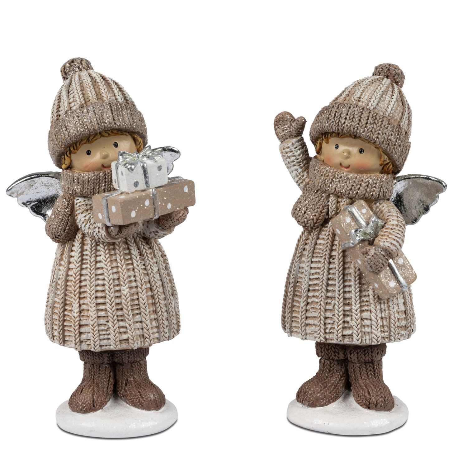 formano Weihnachtsfigur Winterkinder, Höhe: 17cm, Farbe: Creme, Motiv: Engel