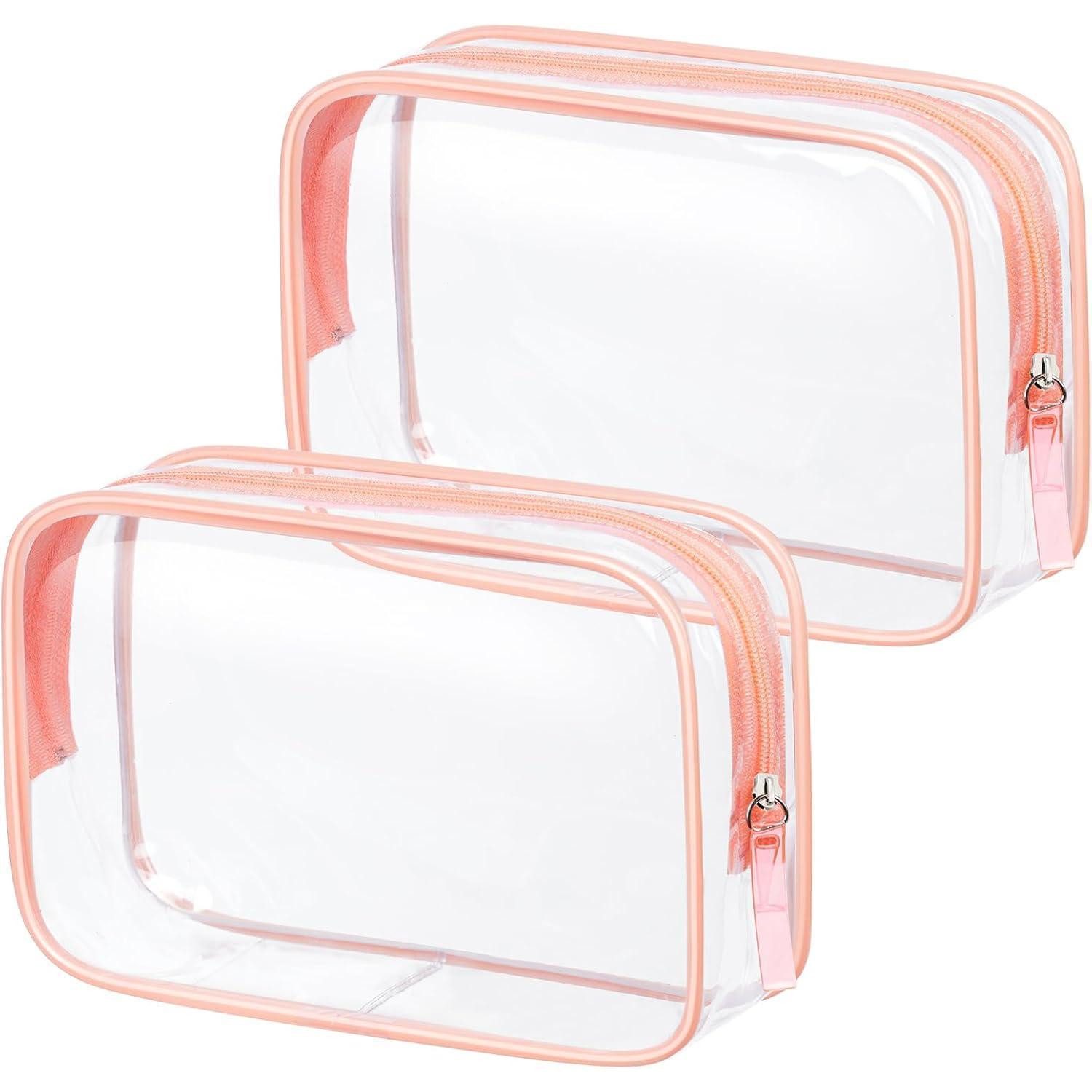 Kulturbeutel Kulturtasche Transparent 2 Stück PVC Reise Kosmetiktasche wasserdicht