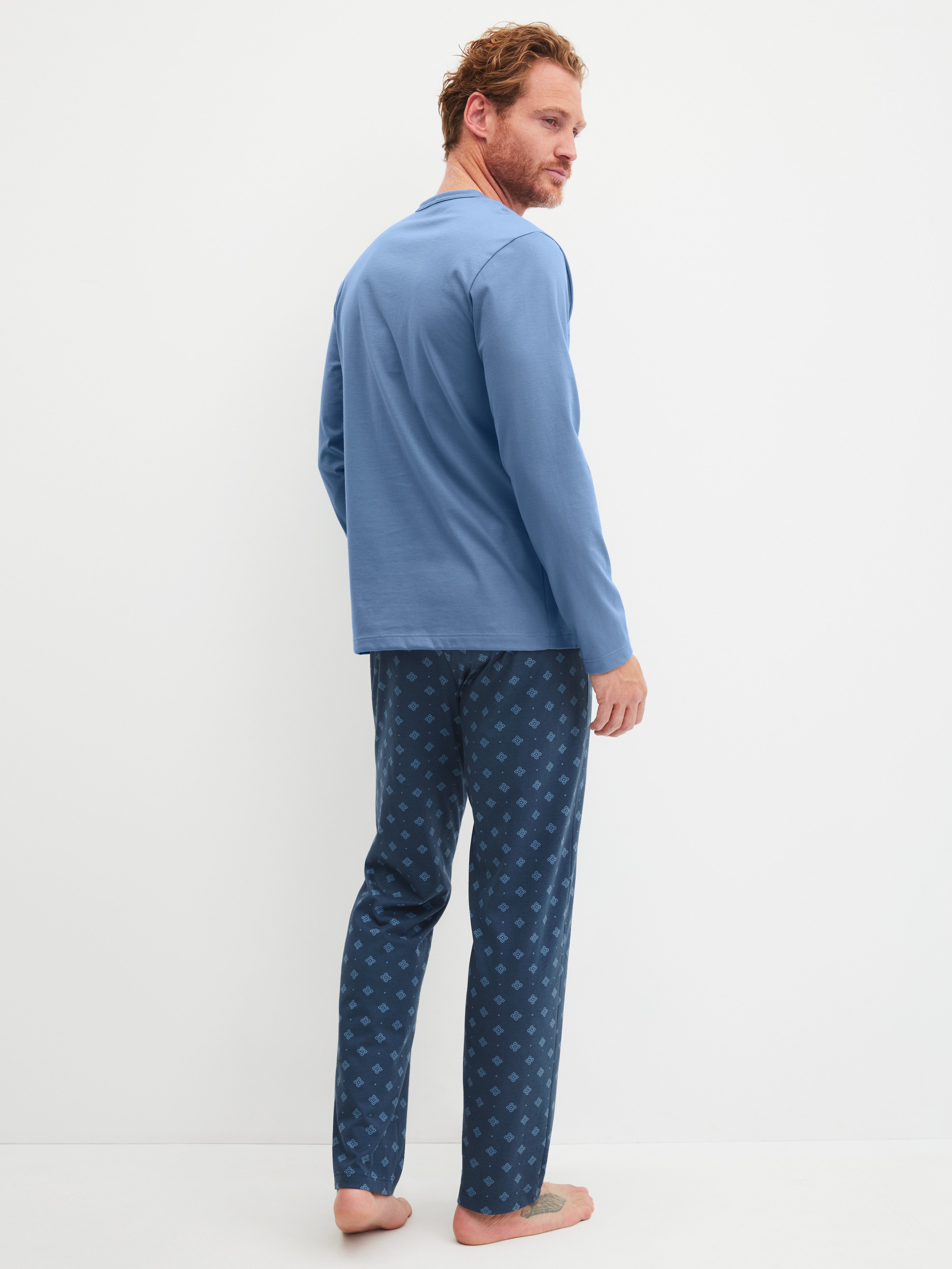 CALIDA Schlafanzug Relax Imprint 2 (2 tlg) atmungsaktiv, Cotton, leicht, weicher Single-Jersey