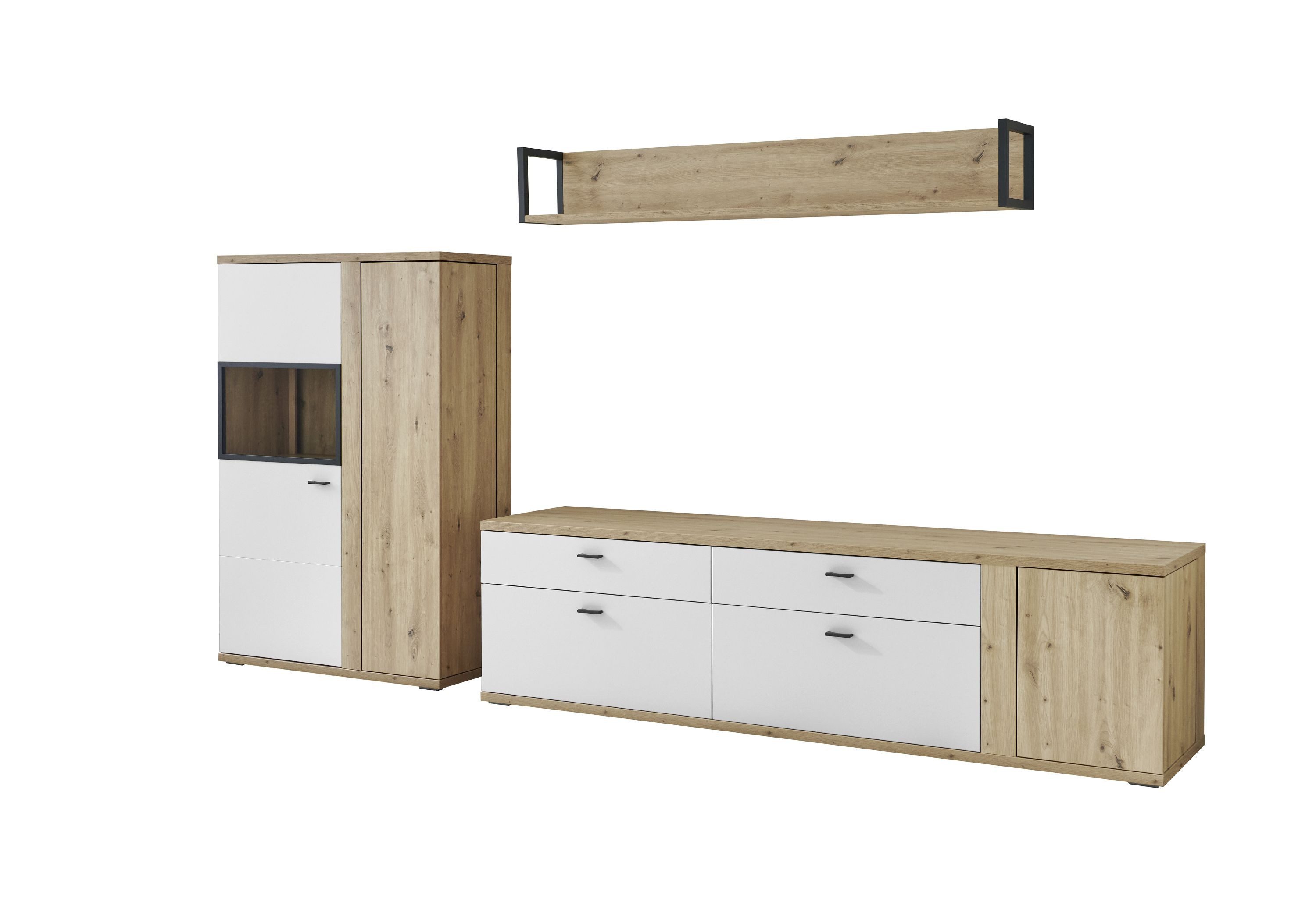 HARPER Wohnwand Wohnwand HARPER IBIZA BHT 314x175x48 cm braun Anbauwand