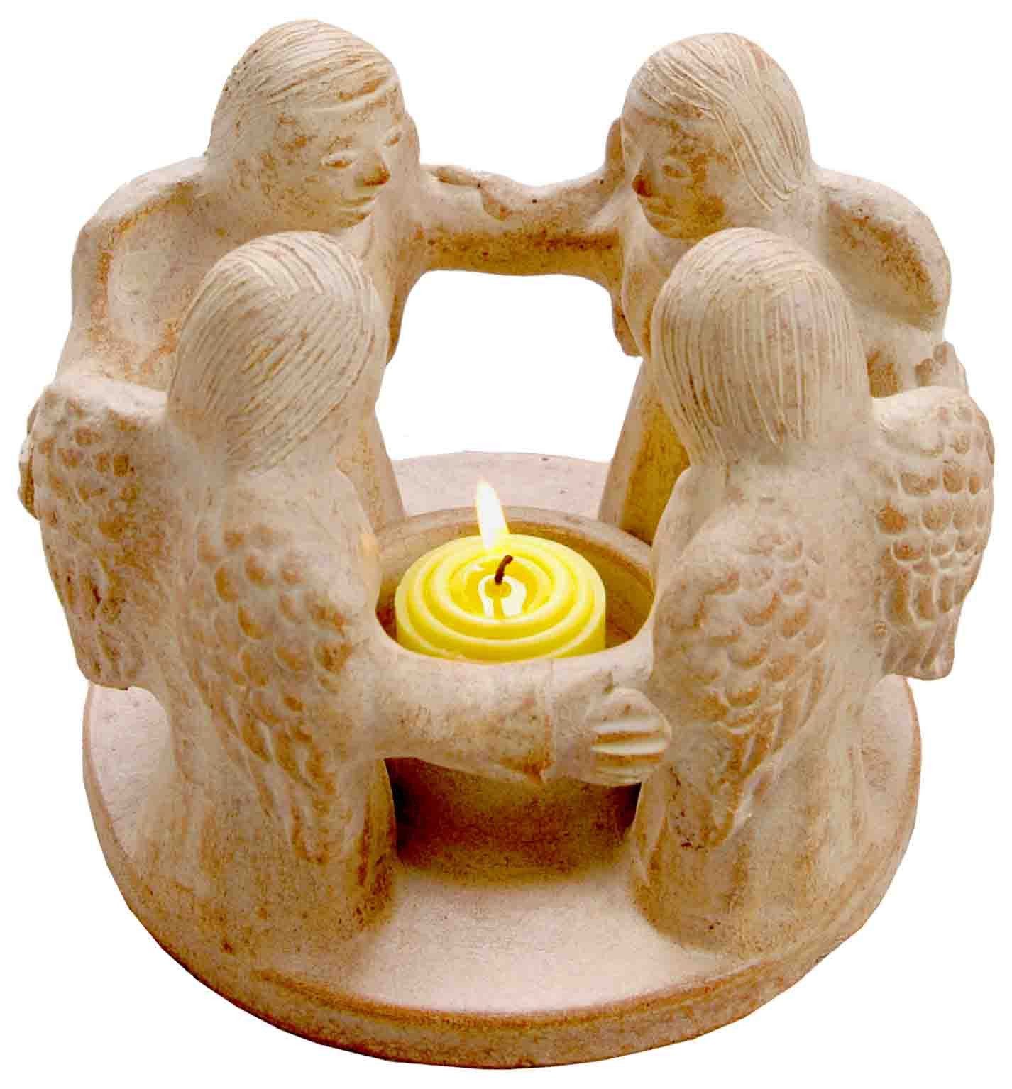 WORU Kerzenhalter Teelichthalter Kreis der Freundschaft, Frauen oder Engel, Kerzenhalter