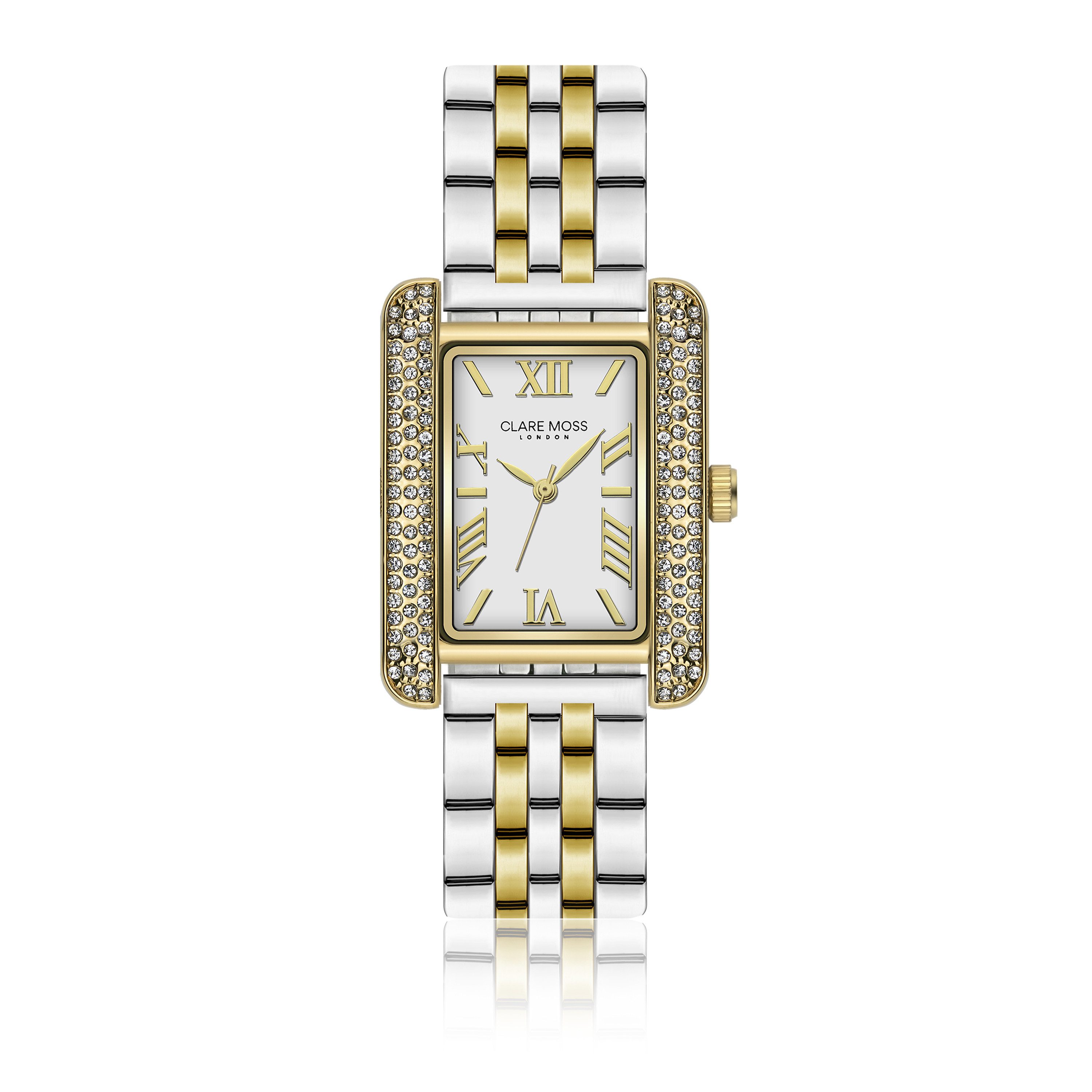 CLARE MOSS Quarzuhr CMC3-B298S C&M Gold&Silver Link