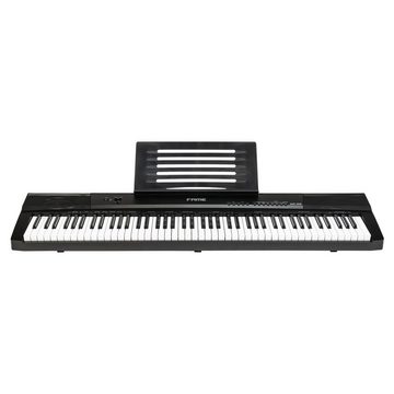 FAME Stagepiano (DP-88 Stage Piano, E-Piano mit 32-facher Polyphonie, 88 Tasten, 16 Songs, 140 Sounds, Lautsprechern, anschlagdynamischer Klaviatur, Schwarz), DP-88 Stage Piano, E-Piano, 32-fache Polyphonie, anschlagdynamische