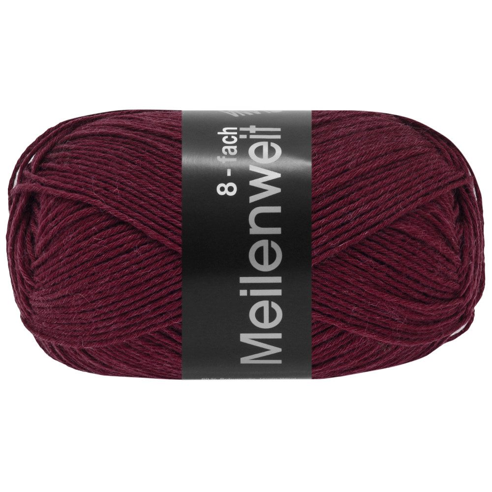 LANA GROSSA MEILENWEIT 8-fach 150 g UNI Häkelwolle, 315 m (8-fach Sockenwolle in kräftigen Uni-Farben), 150 g