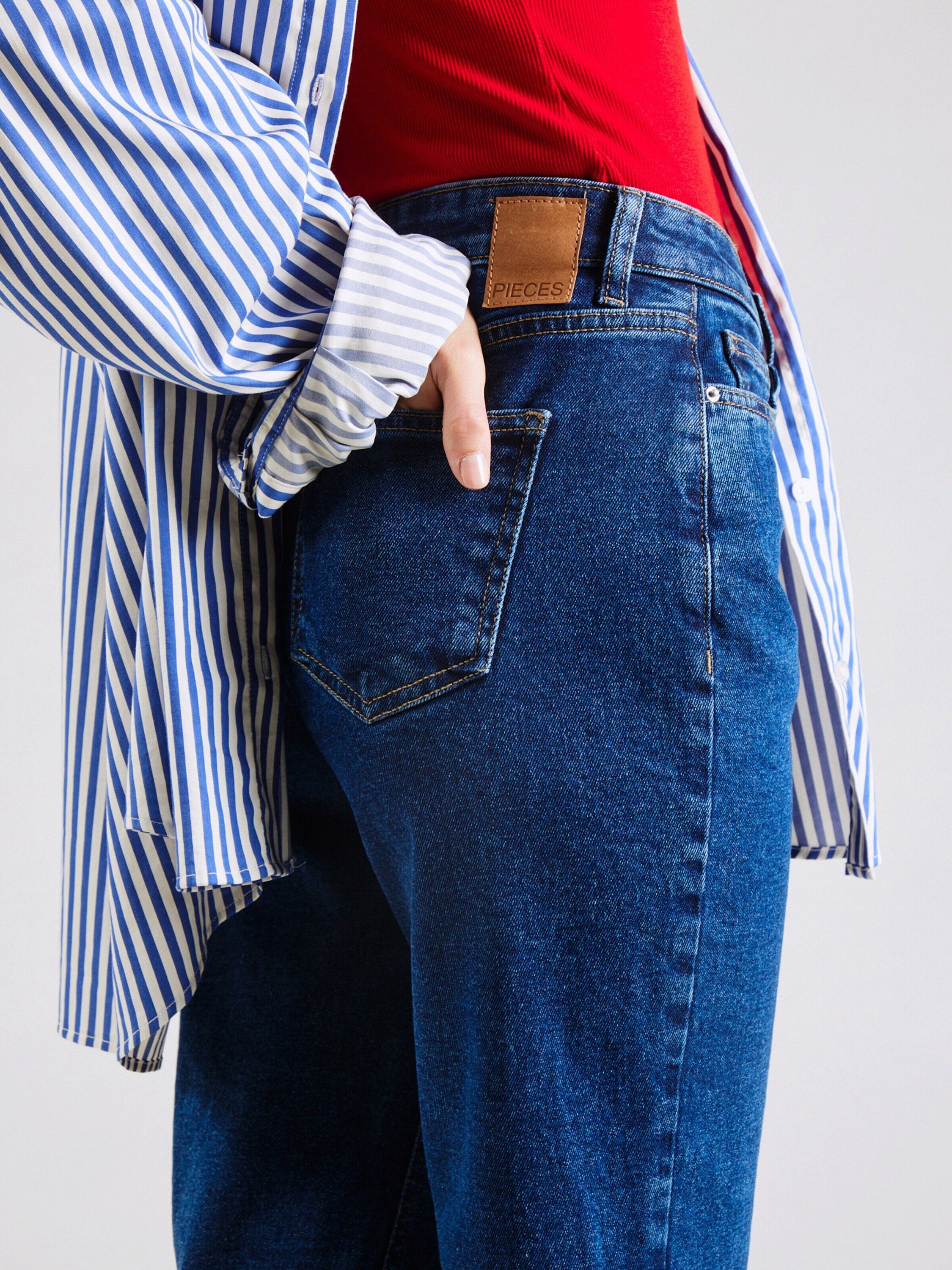 pieces Regular-fit-Jeans (1-tlg) Plain/ohne Details