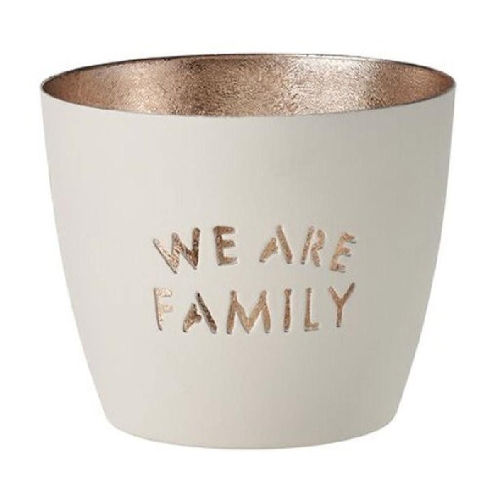 Giftcompany Windlicht Windlicht Madras We Are Family Weiß/Gold günstig online kaufen