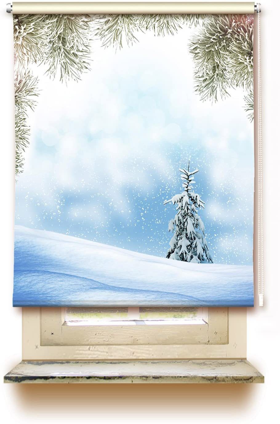 Sichtschutz, Rollo - Rollo gardinen-for-life - oder Christmas zum Tree schrauben klemmen