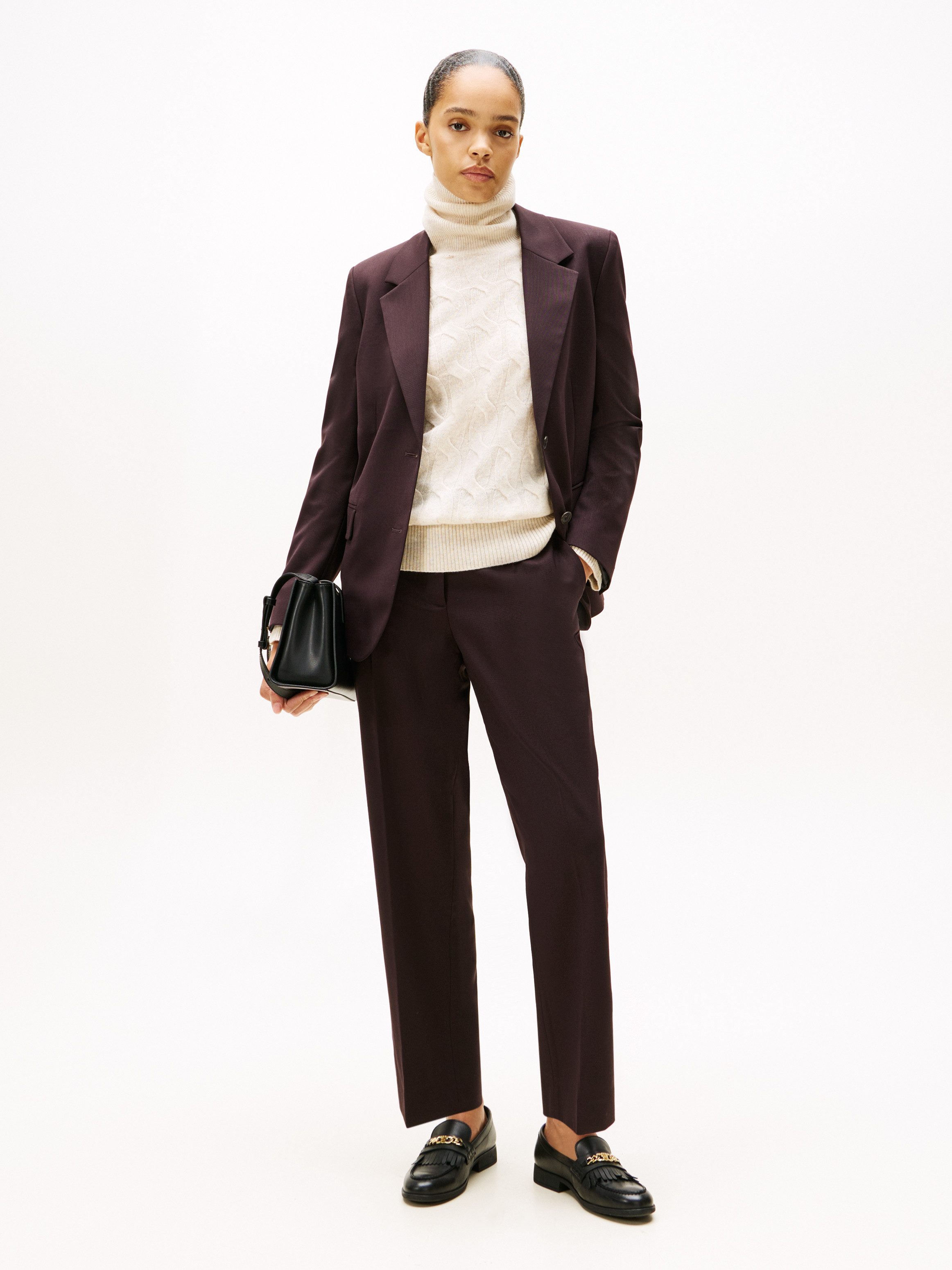 Tommy Hilfiger Anzughose TIMELESS WOOL SLIM STRT PANT mit Wolle