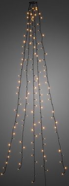 KONSTSMIDE LED-Baummantel Weihnachtsdeko, Christbaumschmuck, LED Lichterkette mit Ring, 5 Stränge je 3 m mit 50 Dioden, vormontiert