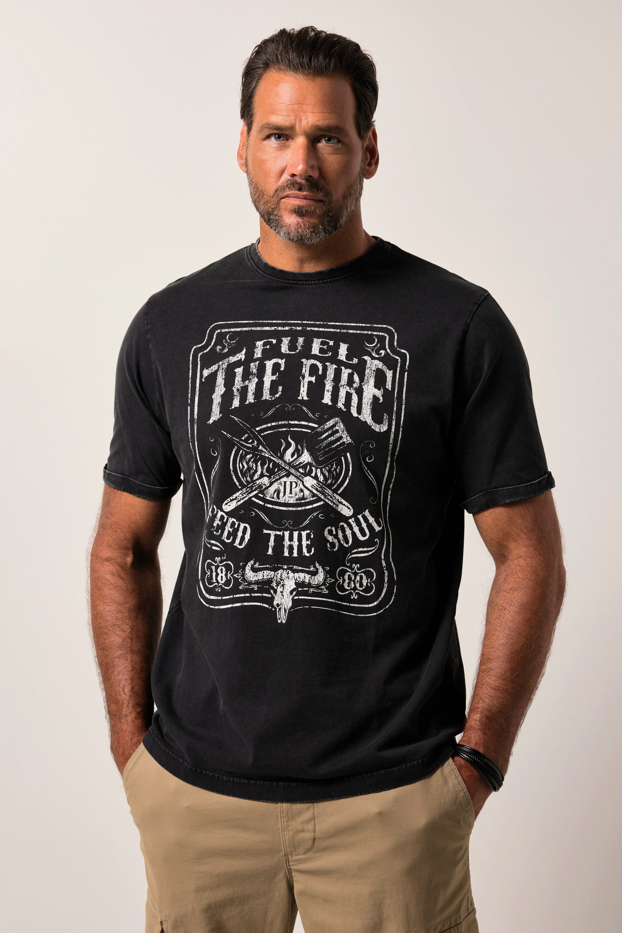 T-Shirt T-Shirt Halbarm Rundhals Grillen