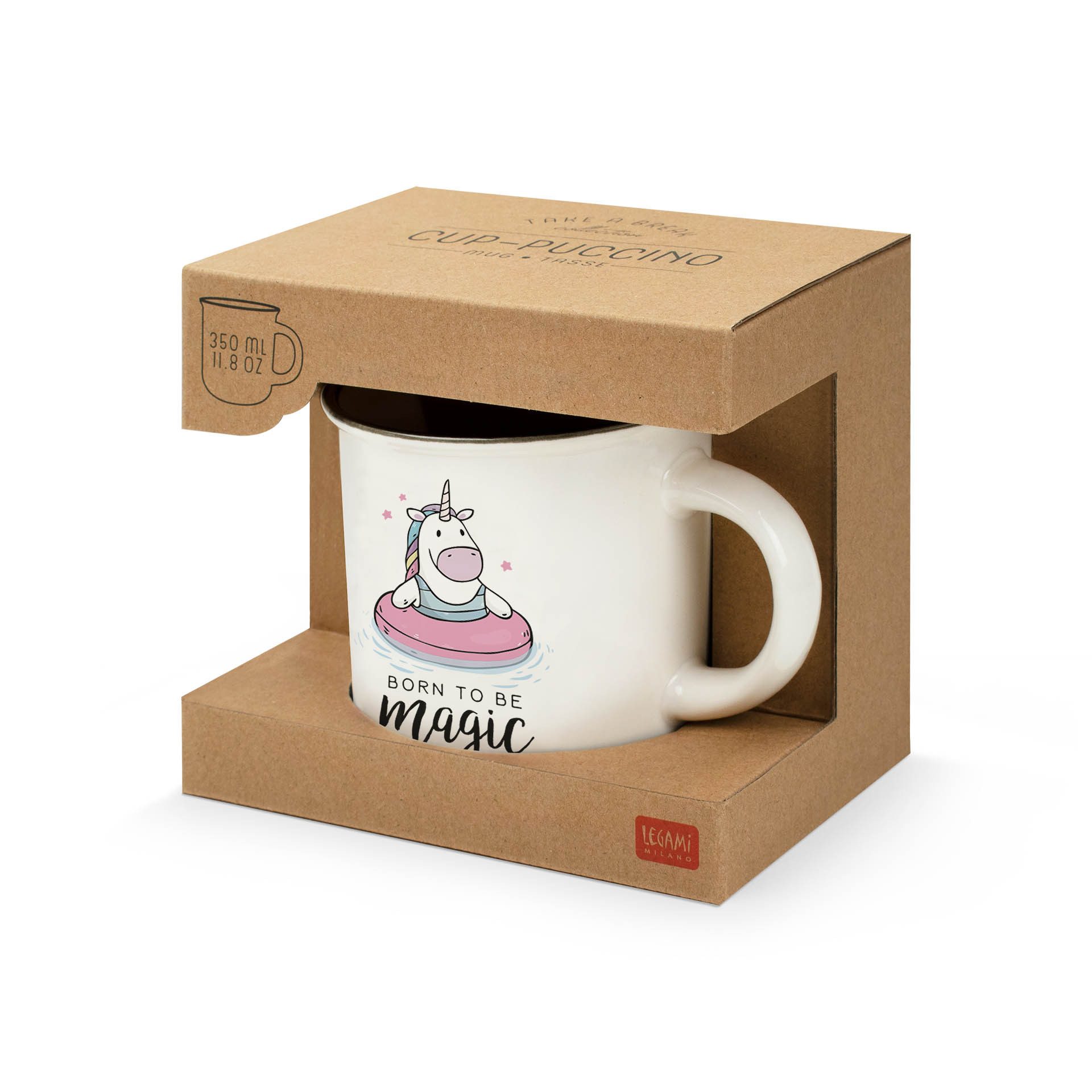 Legami Cappuccinotasse Legami Porzellantasse Trinkbecher Cu-Puccino Unicorn Einhorn