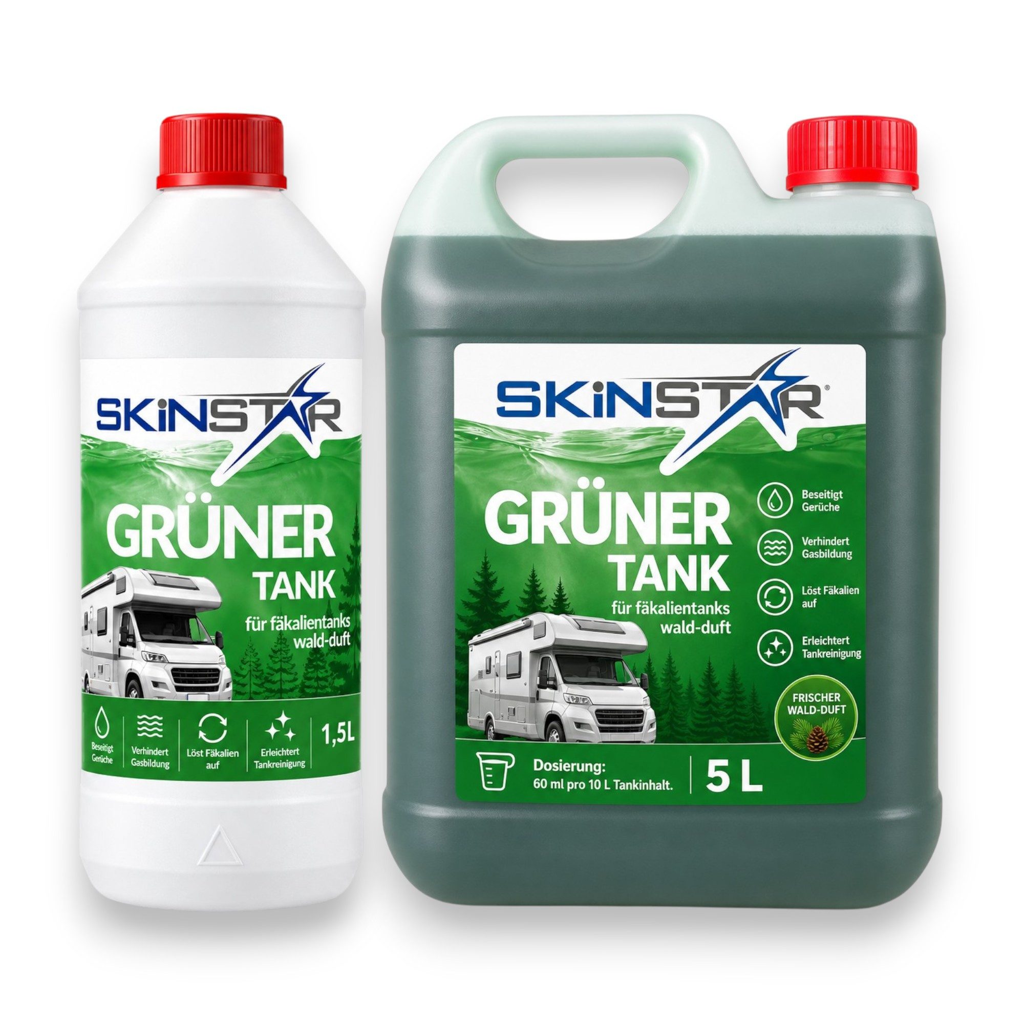 SkinStar Campingtoilette Chemietoiletten Sanitärflüssigkeit Spülwasserzusatz Zusatz Camping WC