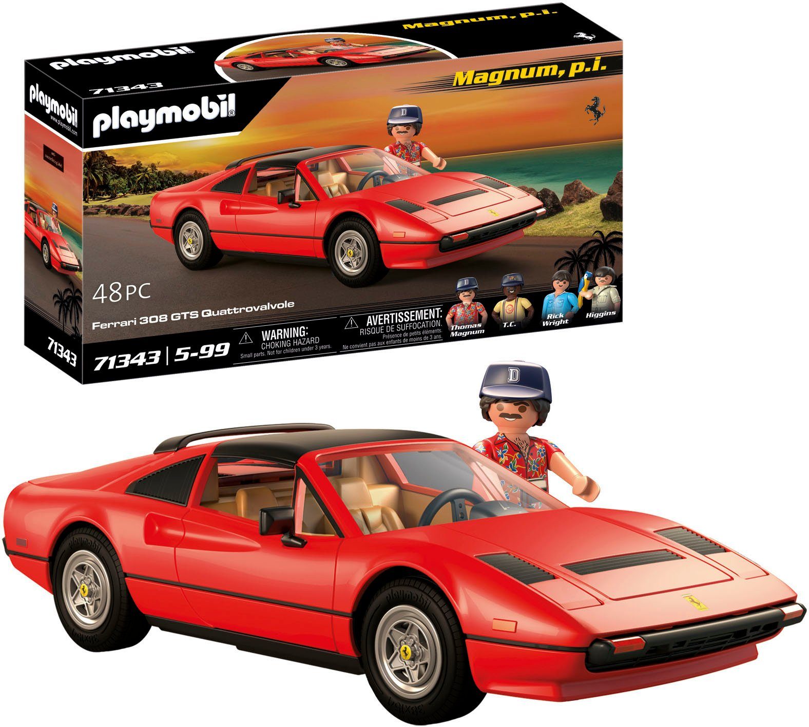 308 (48 (71343), Konstruktions-Spielset Magnum, Playmobil® p.i. Made St), Quattrovalvole GTS Ferrari Germany in