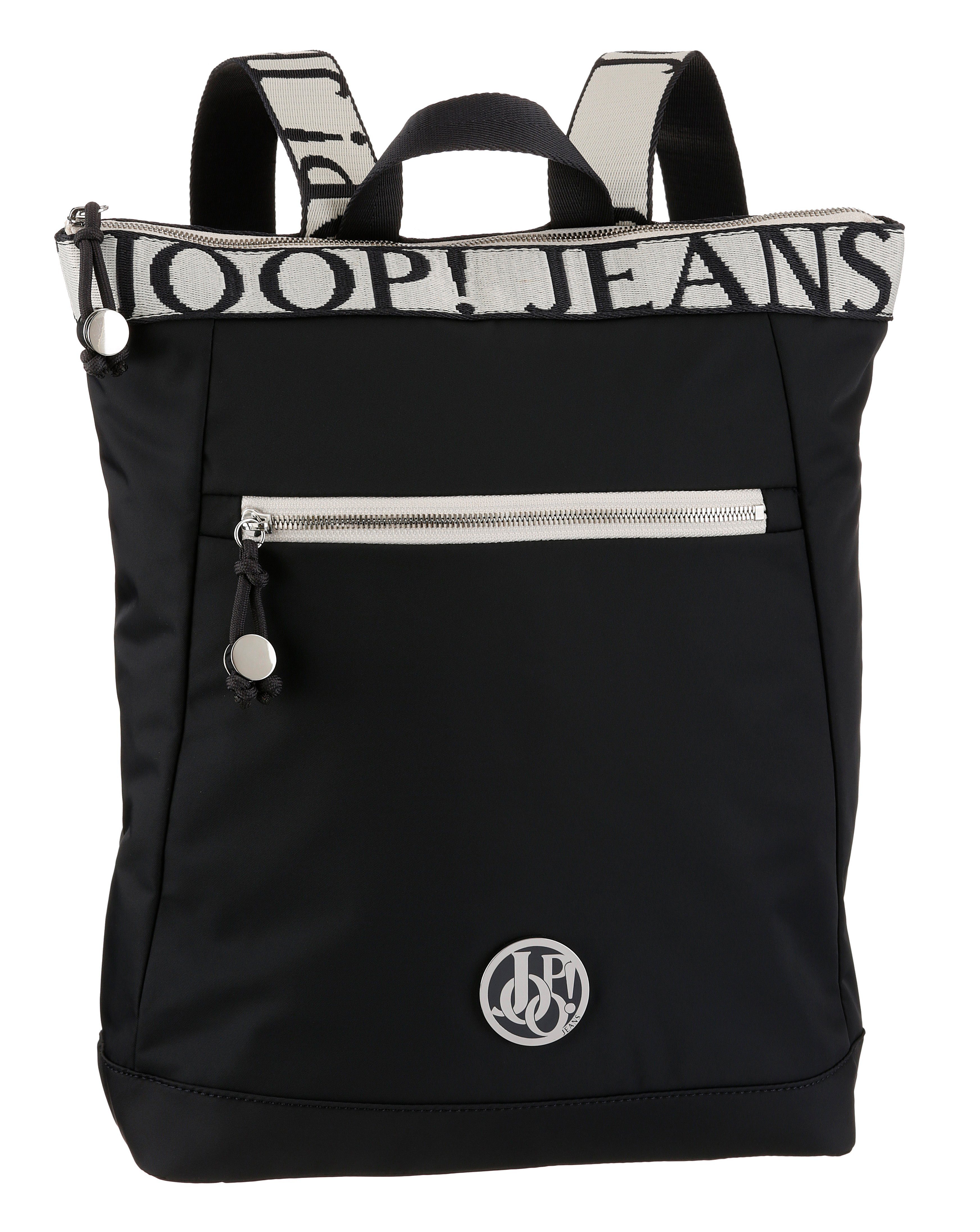 Joop Jeans Cityrucksack lietissimo elva backpack lvz, mit Logo Schriftzug auf den Trageriemen nightblue | 