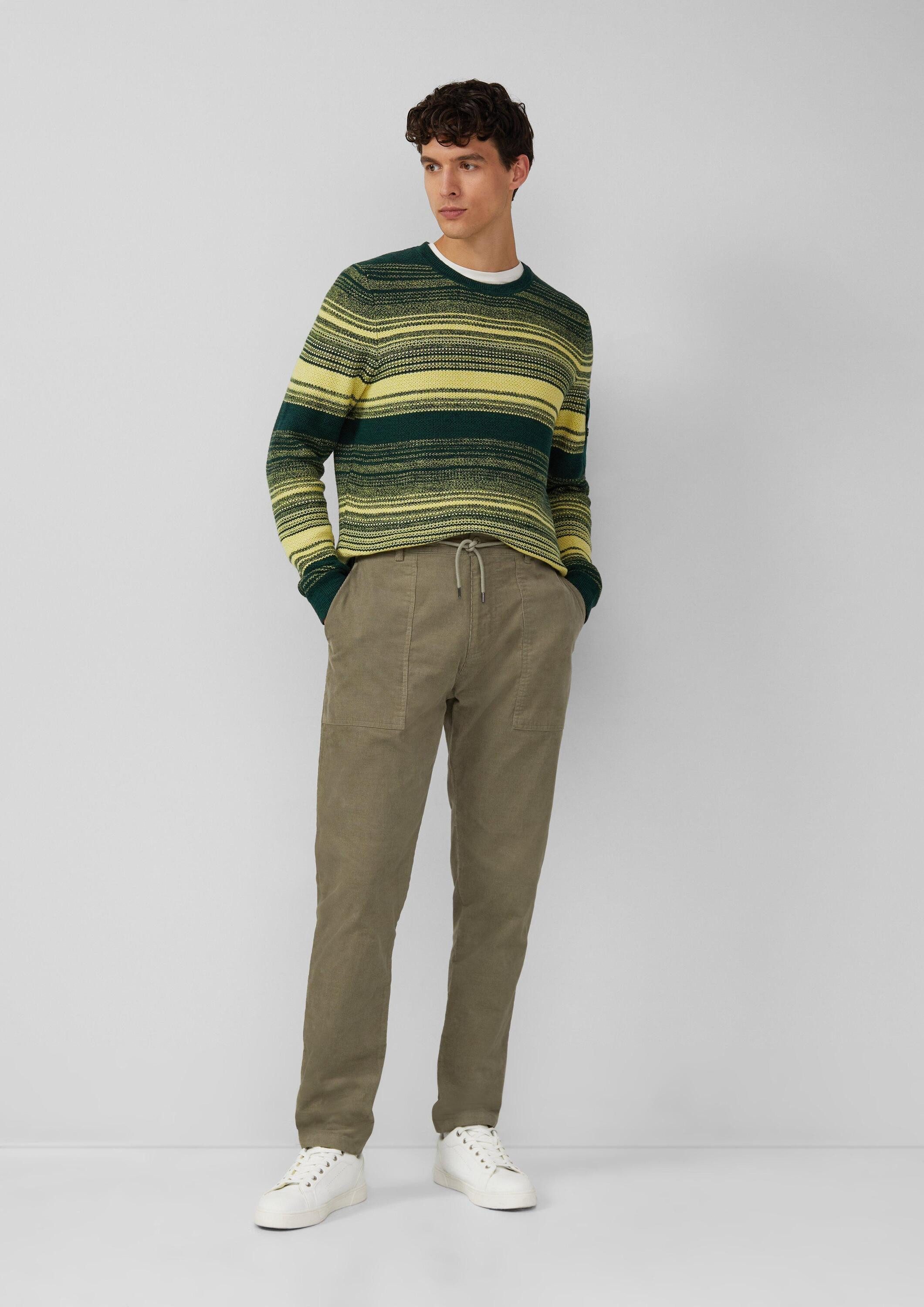 s.Oliver Chinos Hose DETROIT Detroit: Relaxed-Fit-Hose aus Cord mit Tunnelzug
