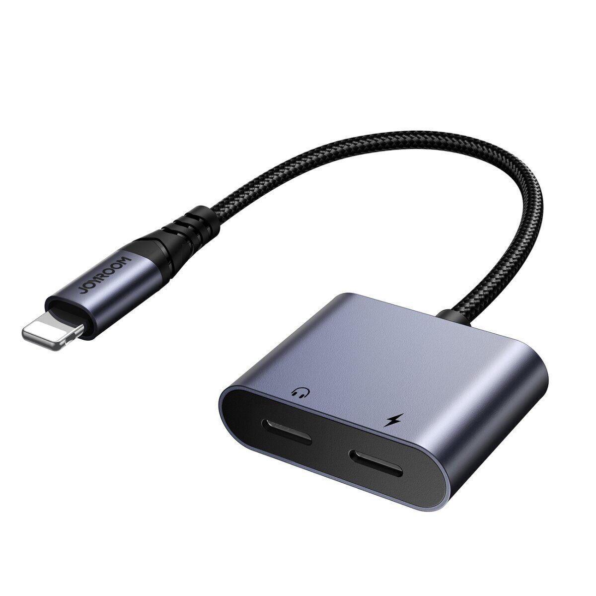 Lightning auf 2x Lightning DAC-Adapter 2in1 schwarz Audio-Kabel