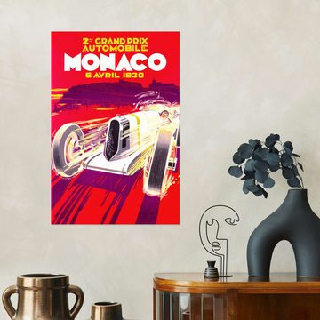Posterlounge Wandfolie Vintage Travel Collection, Großer Preis von Monaco 1930 (französisch), Vintage Illustration