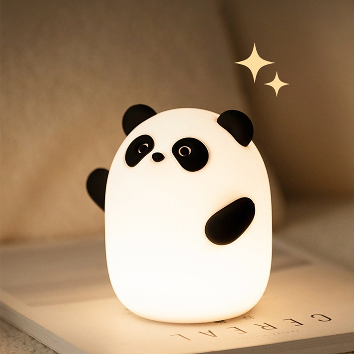 Helligkeitsstufen, 1W DOPWii Nachttischlampe,Panda-Nachtlicht,3 Nachtlicht mAh 1200