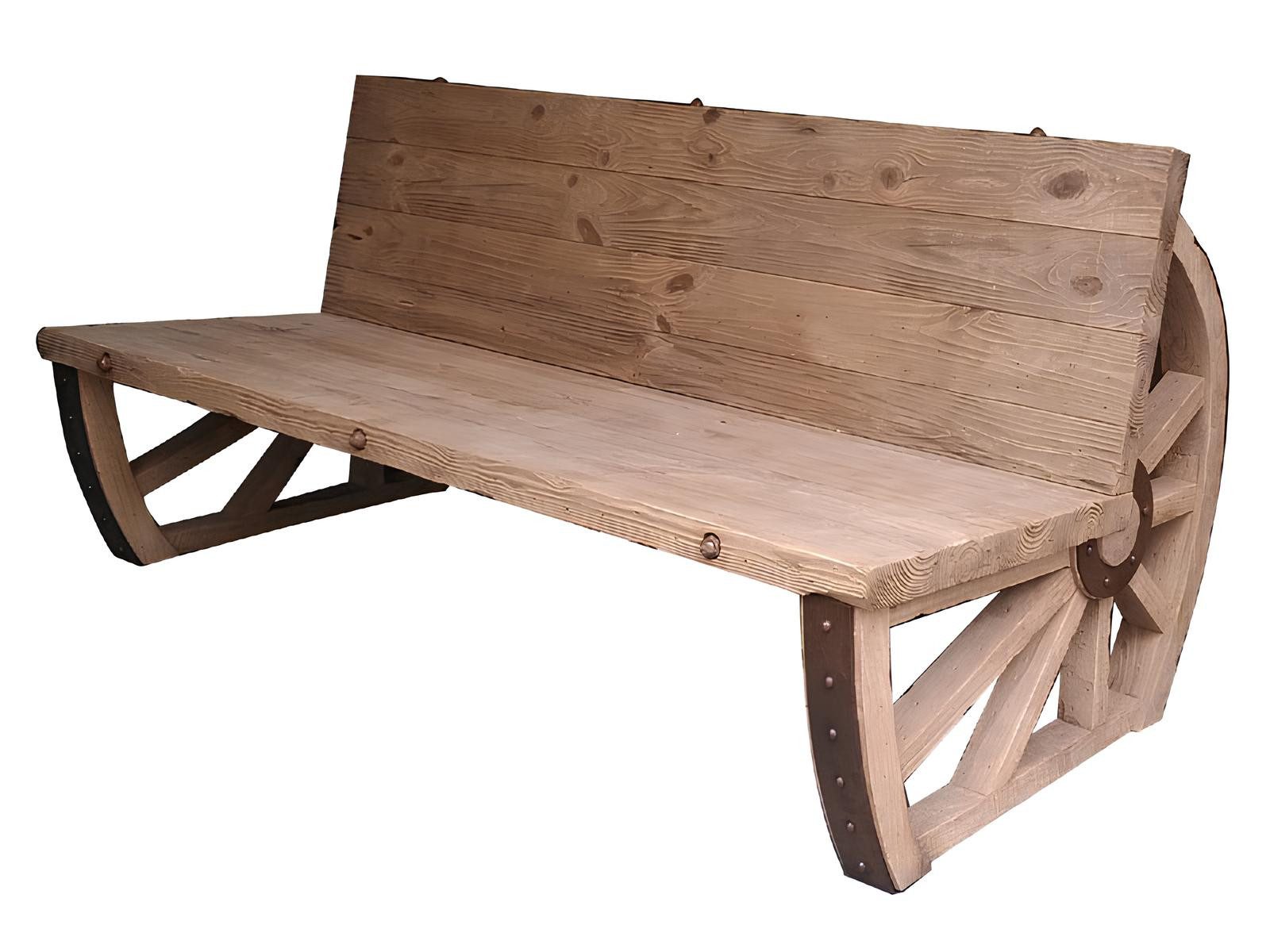 JVmoebel Gartensofa Massive Holz-Gartenbank 3-Sitzer Parkmöbel für den Garten, Made in Europa