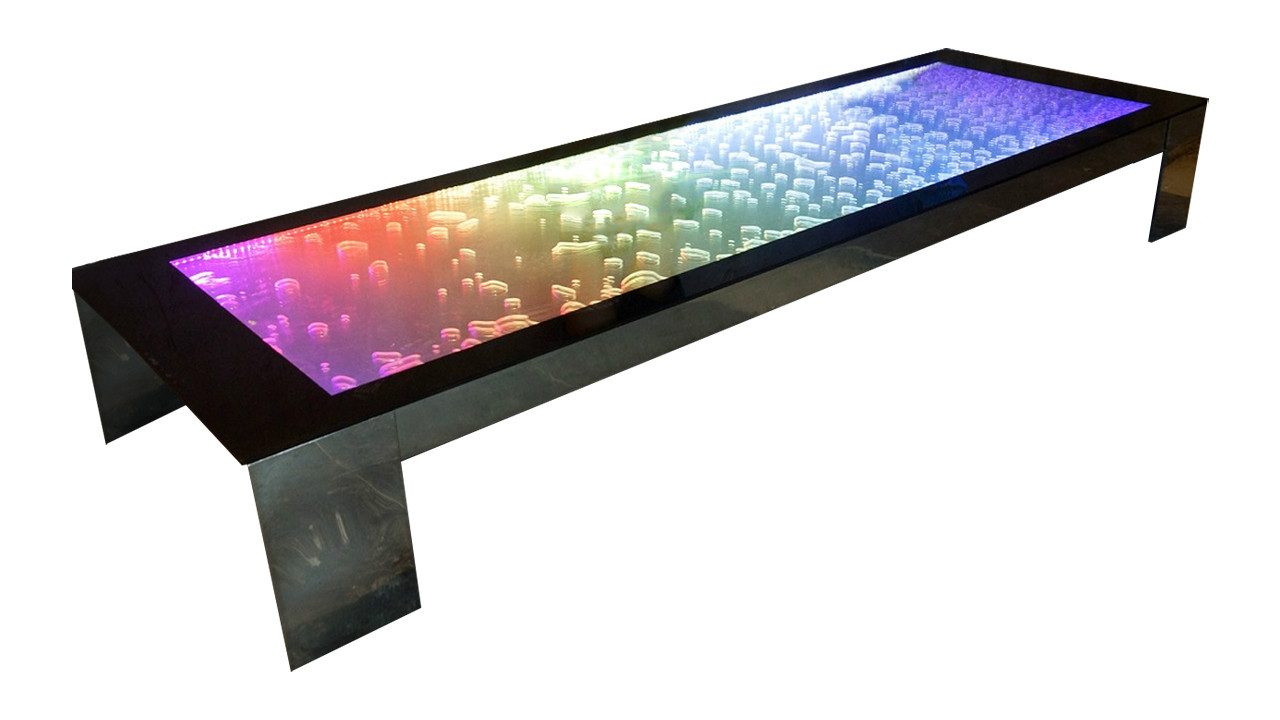 Xlmoebel Bartisch Wasserfall Tanzfläche Boden Wasserfall Boden Säule Wasserfall Säulen (Led Glasboden), Hergestellt in Europa