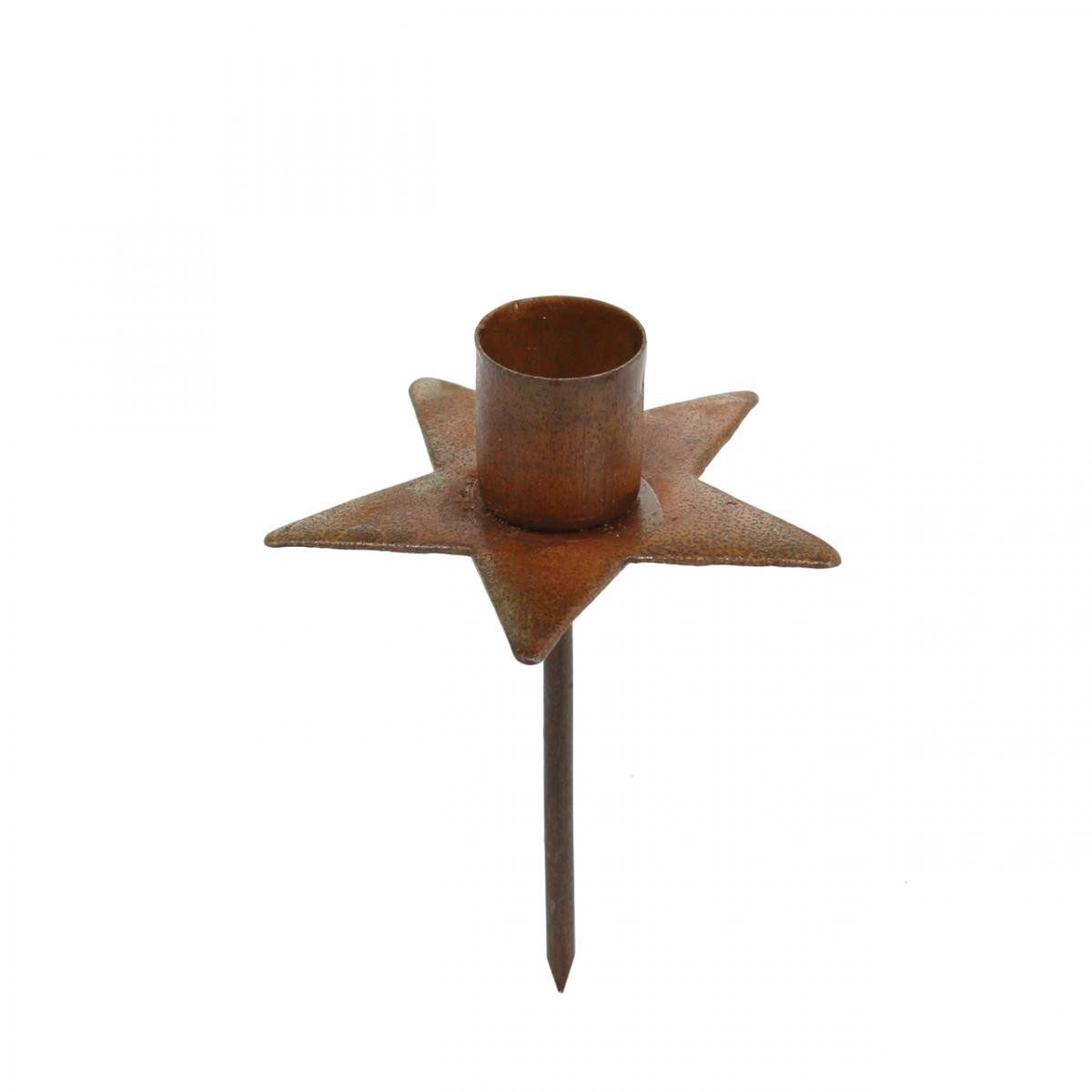 Posiwio Kerzenhalter Metall Kerzenhalter Sternform zum Stecken für Adventsdekoration, 4 St