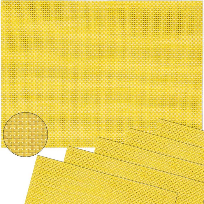 Platzset Tischset ELEGANCE gelb 6 Stk. 45 cm matches21 HOME & HOBBY (6-St)
