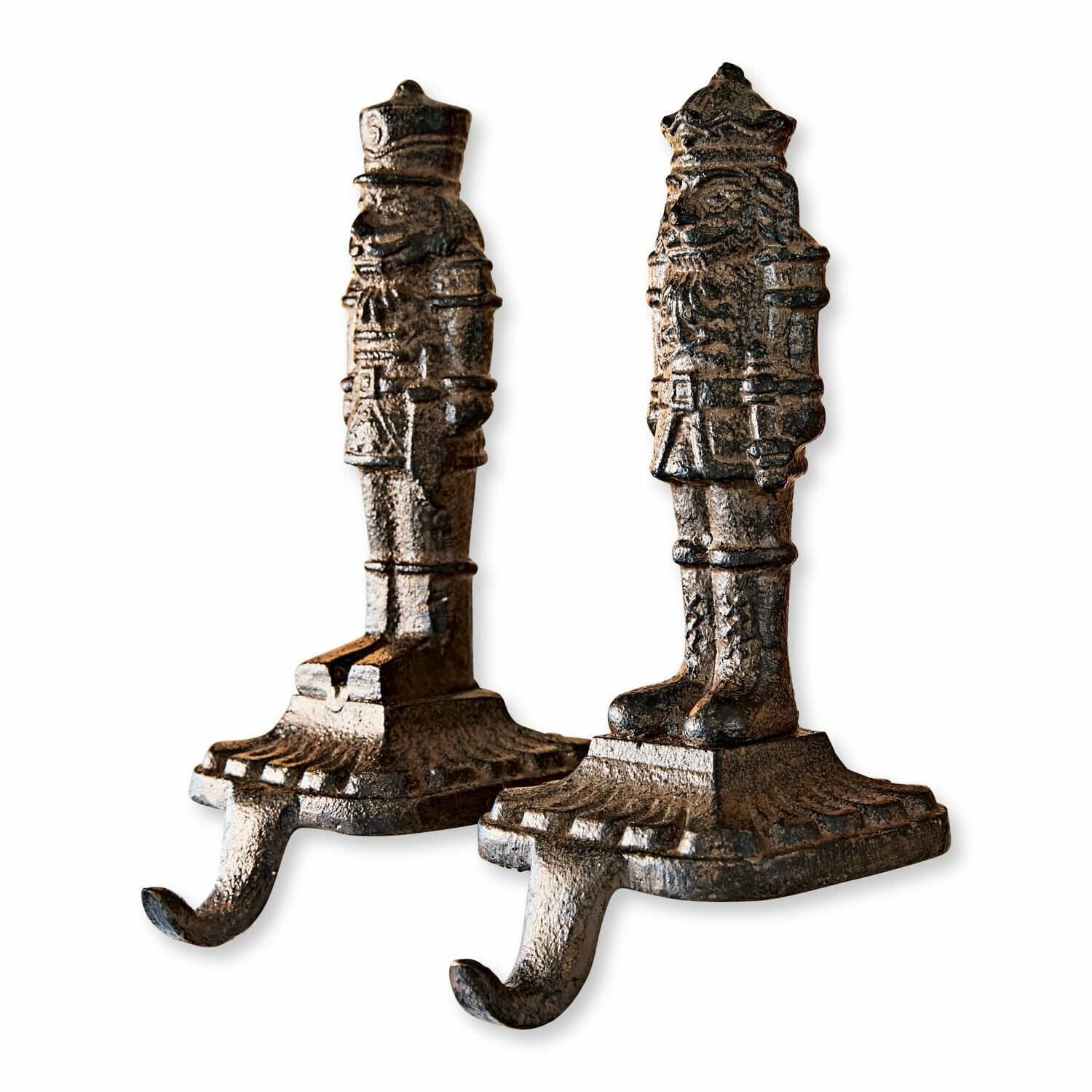 Weihnachtsfigur Haken 2er Set Decize antikbraun
