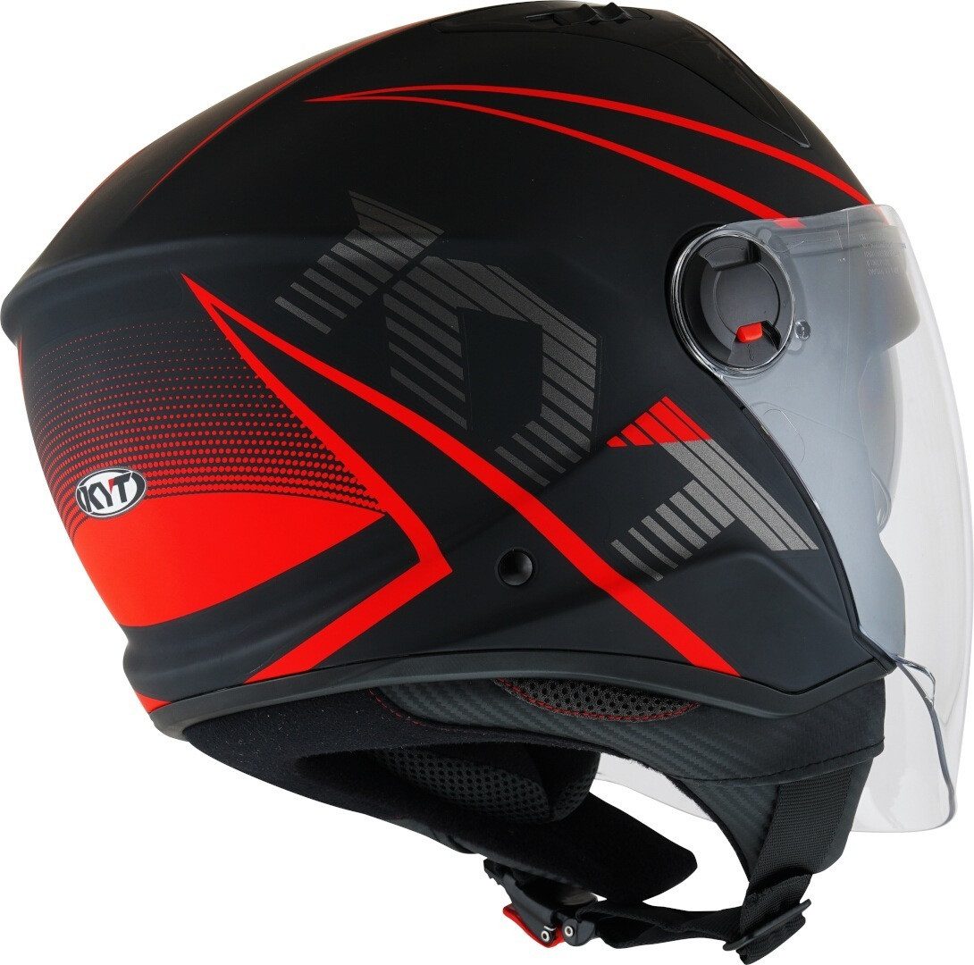 KYT Motorradhelm D-City Colorful Jethelm, Integriertes Sonnenvisier