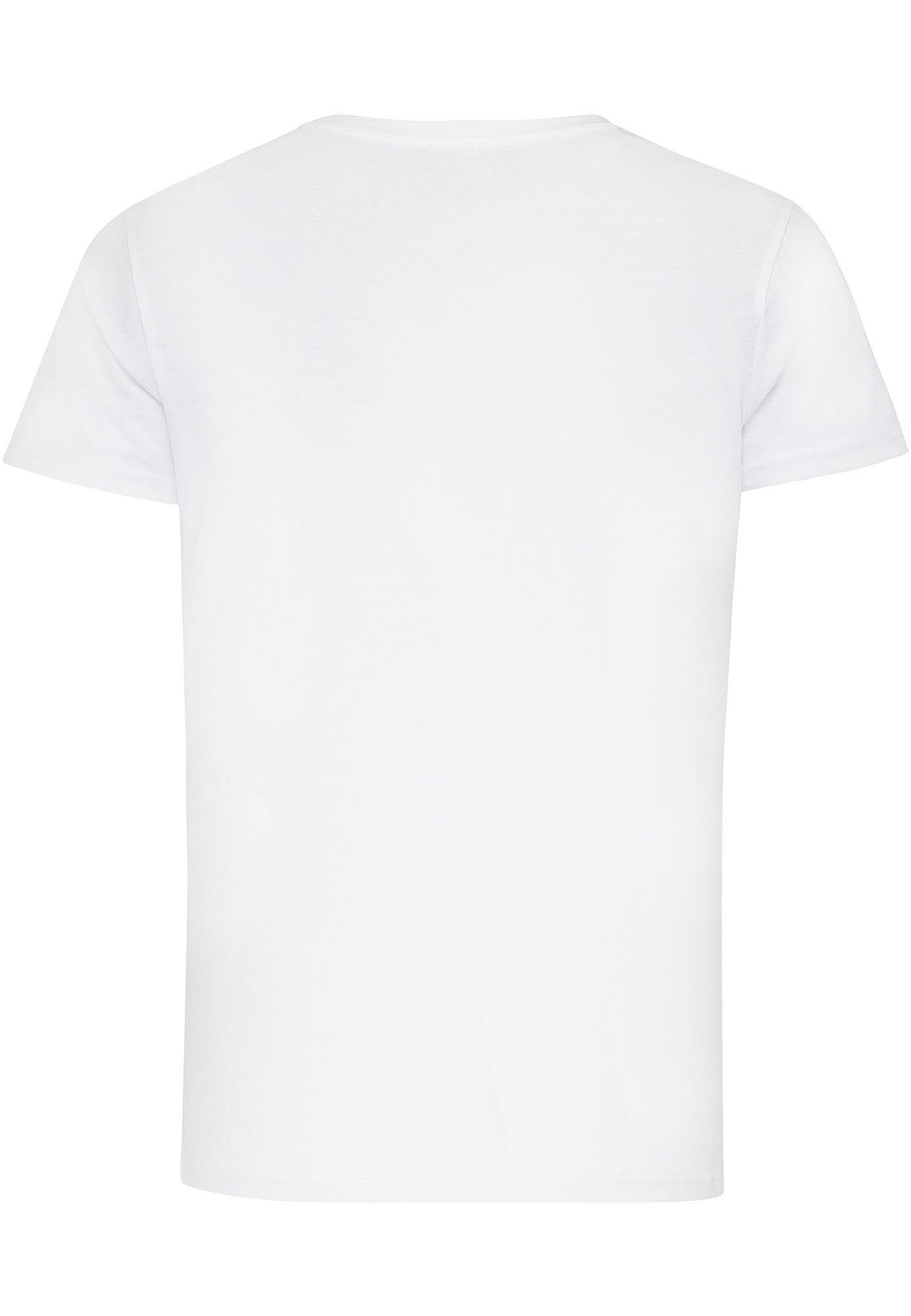 Amaci&Sons T-Shirt EUGENE Basic T-Shirt mit V-Ausschnitt Herren Einfarbig V günstig online kaufen