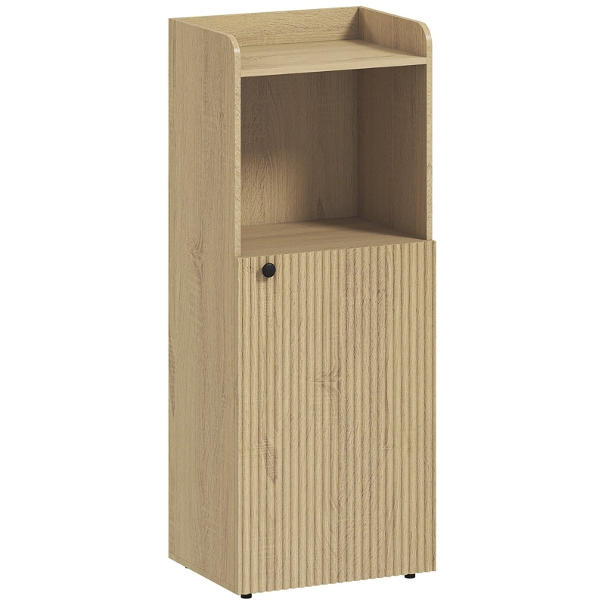 MC Star Eckschrank Badezimmerschrank Nischenschrank mit Schrank, offen Regal, (verstellbar Regal, Badschrank, 40 x 31 x 104 cm, Gelbeiche)