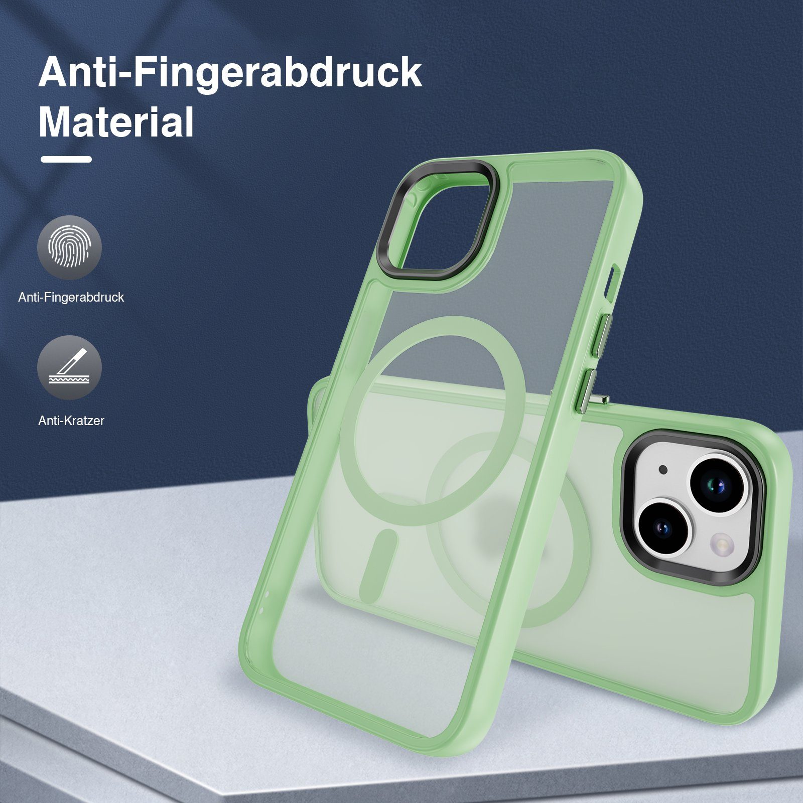 Tec-Expert Handyhülle Magnet Hülle für Apple iPhone 13 6.1 Zoll, 6.1, kompatibel zu Magsafe magnetisches Laden – Bild 4 von 5