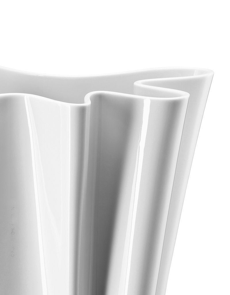 aus weißem Tischvase 26 hochwertige cm, Porzellan, Verarbeitung Rosenthal "Flux" Vase
