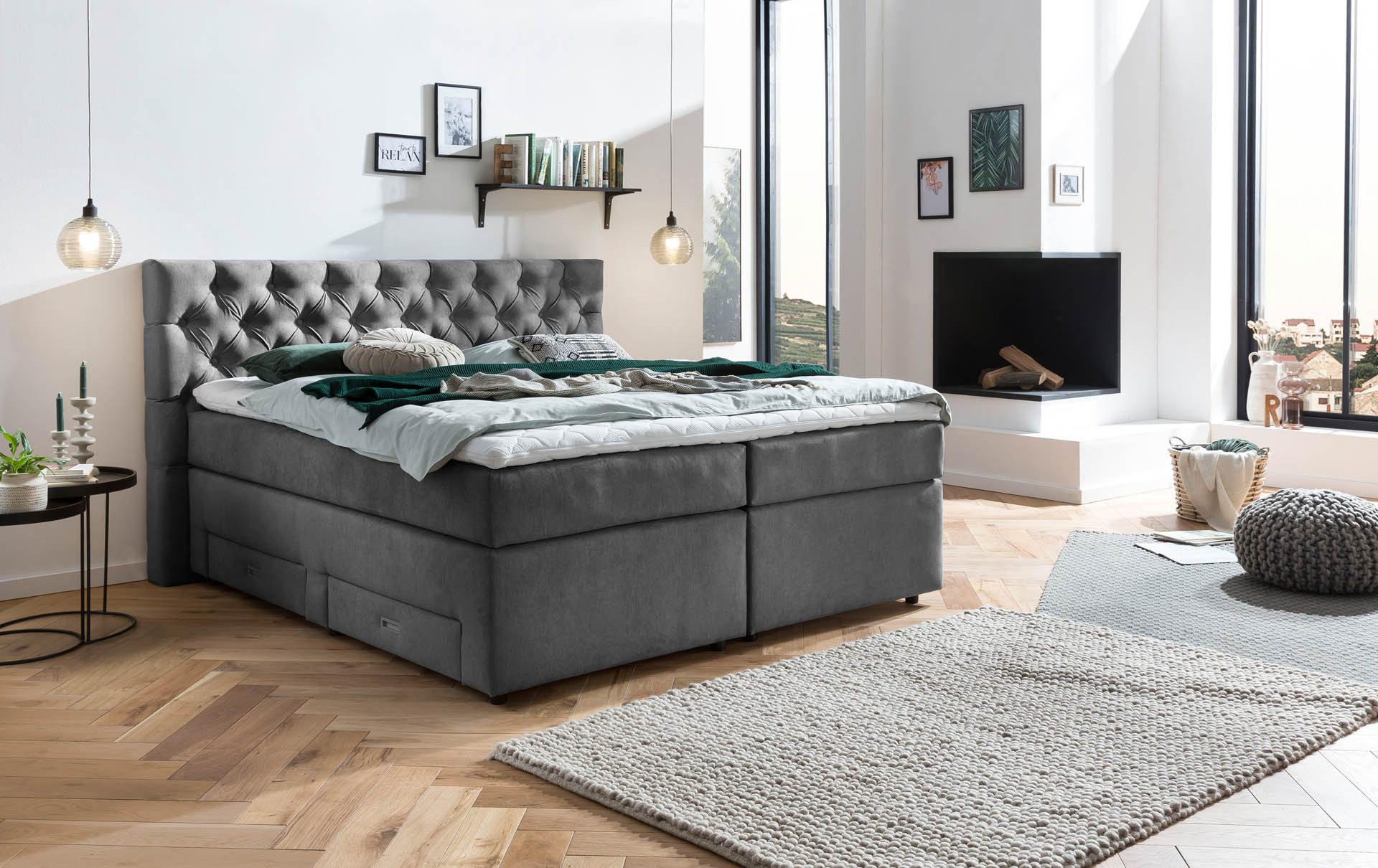 Belanoti Boxspringbett Lara (Boxspringbett 180x200 mit günstig online kaufen