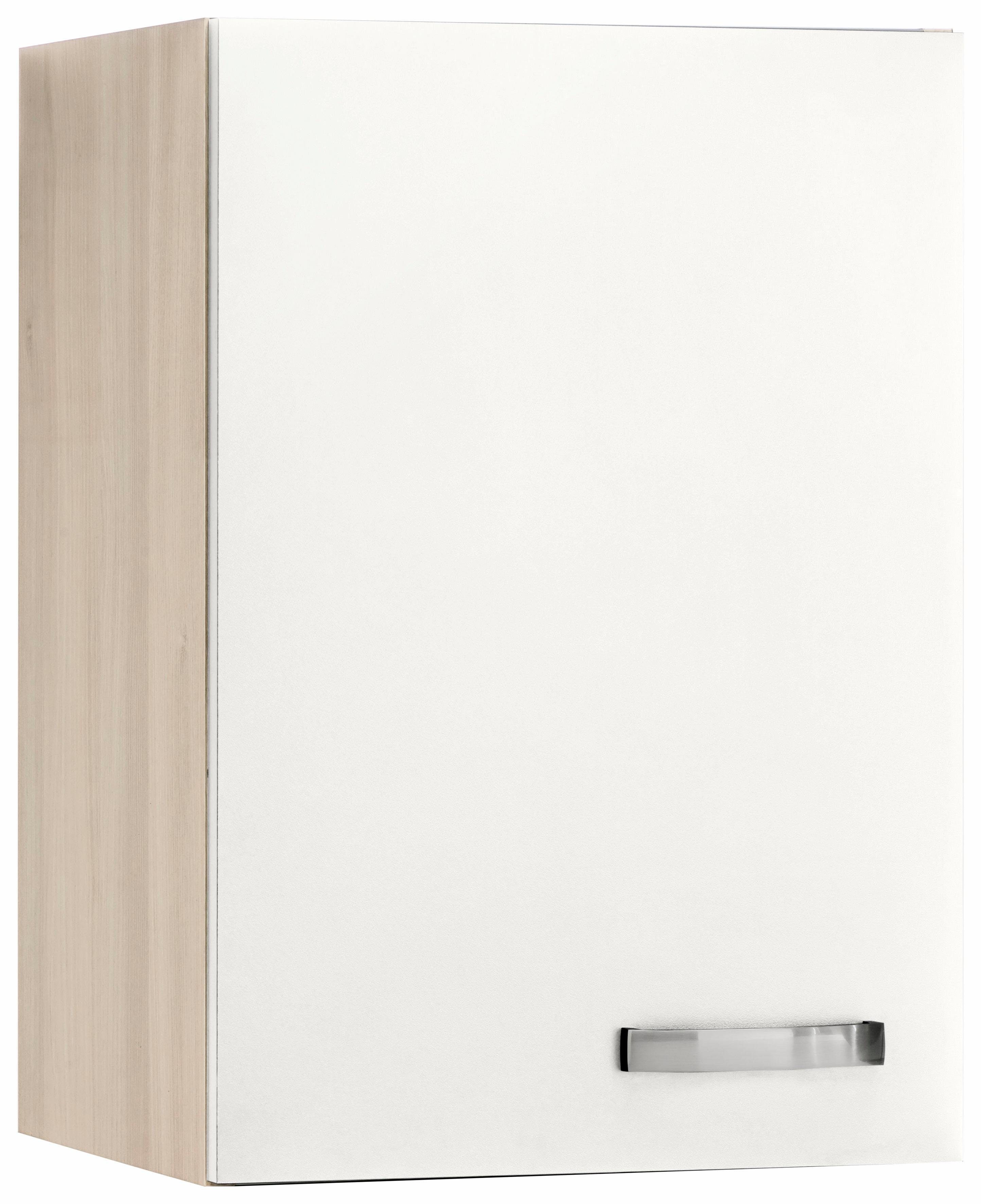 [Sofort lieferbar] OPTIFIT Hängeschrank 40 mit cm Breite Metallgriff, Faro, Glanz weiß