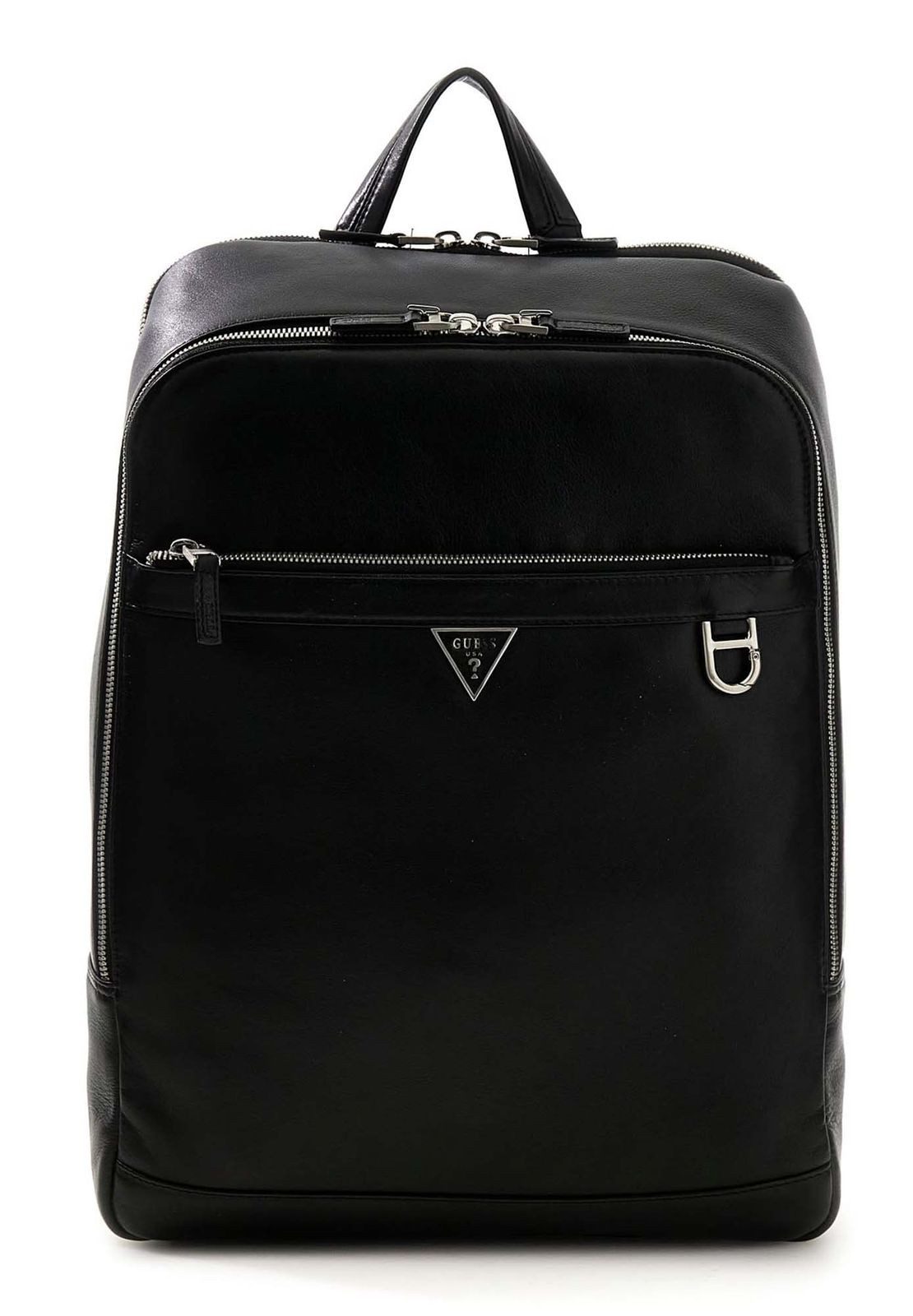 Guess Rucksack Squared Backpack, aus echtem Rindsleder