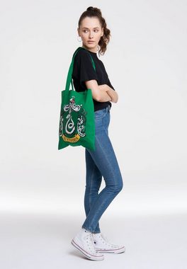 LOGOSHIRT Henkeltasche Harry Potter - Slytherin Logo, mit Slytherin-Motiv