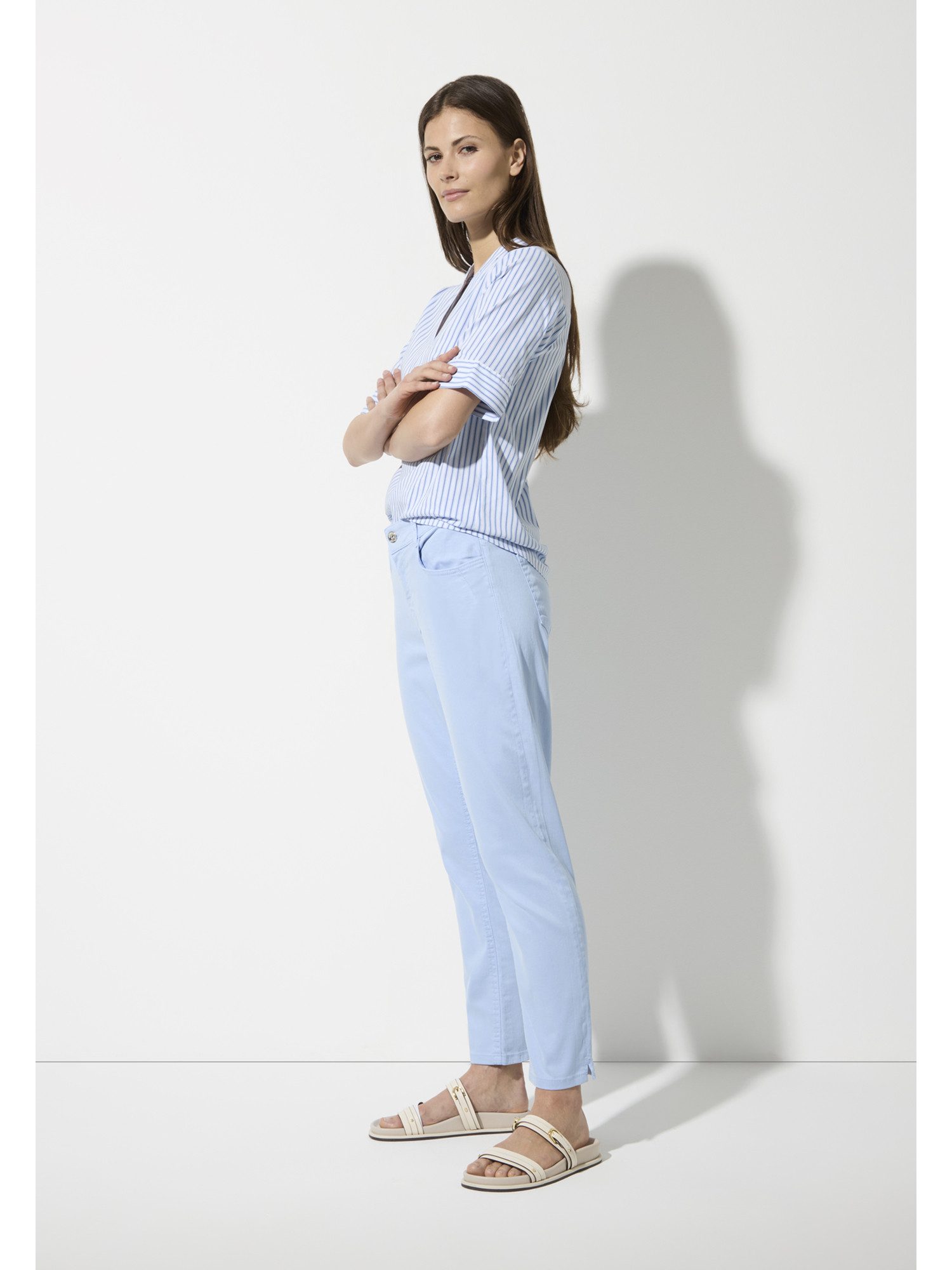 MORE&MORE Kurzarmbluse Streifenbluse günstig online kaufen