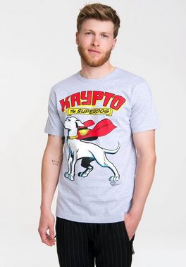 LOGOSHIRT T-Shirt Superdog - Krypto - DC Comics mit coolem Retro-Motiv