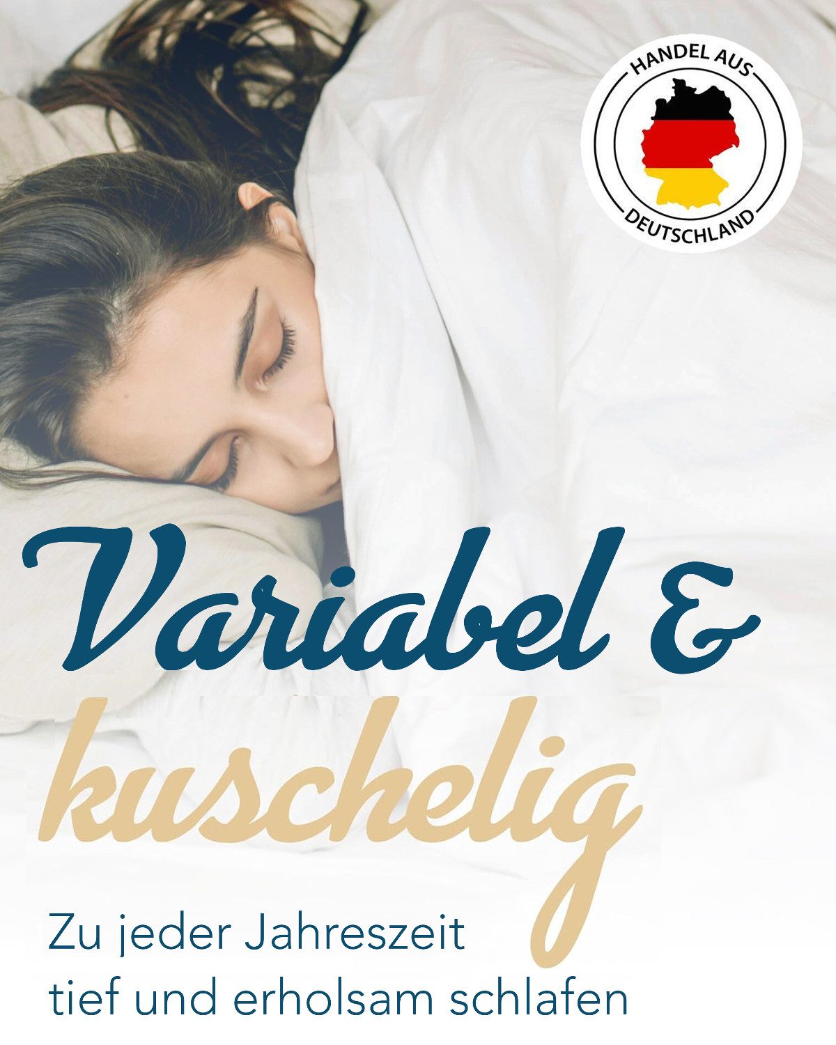 Sympathica 4-Jahreszeitenbett Extra warme 4 Jahreszeiten Bettdecke Sommerbett Winterbett 155x220, Füllung: 100% Klimafaser, Softpolyester, Bezug: Microfaser, Öko-Test-Auszeichnung