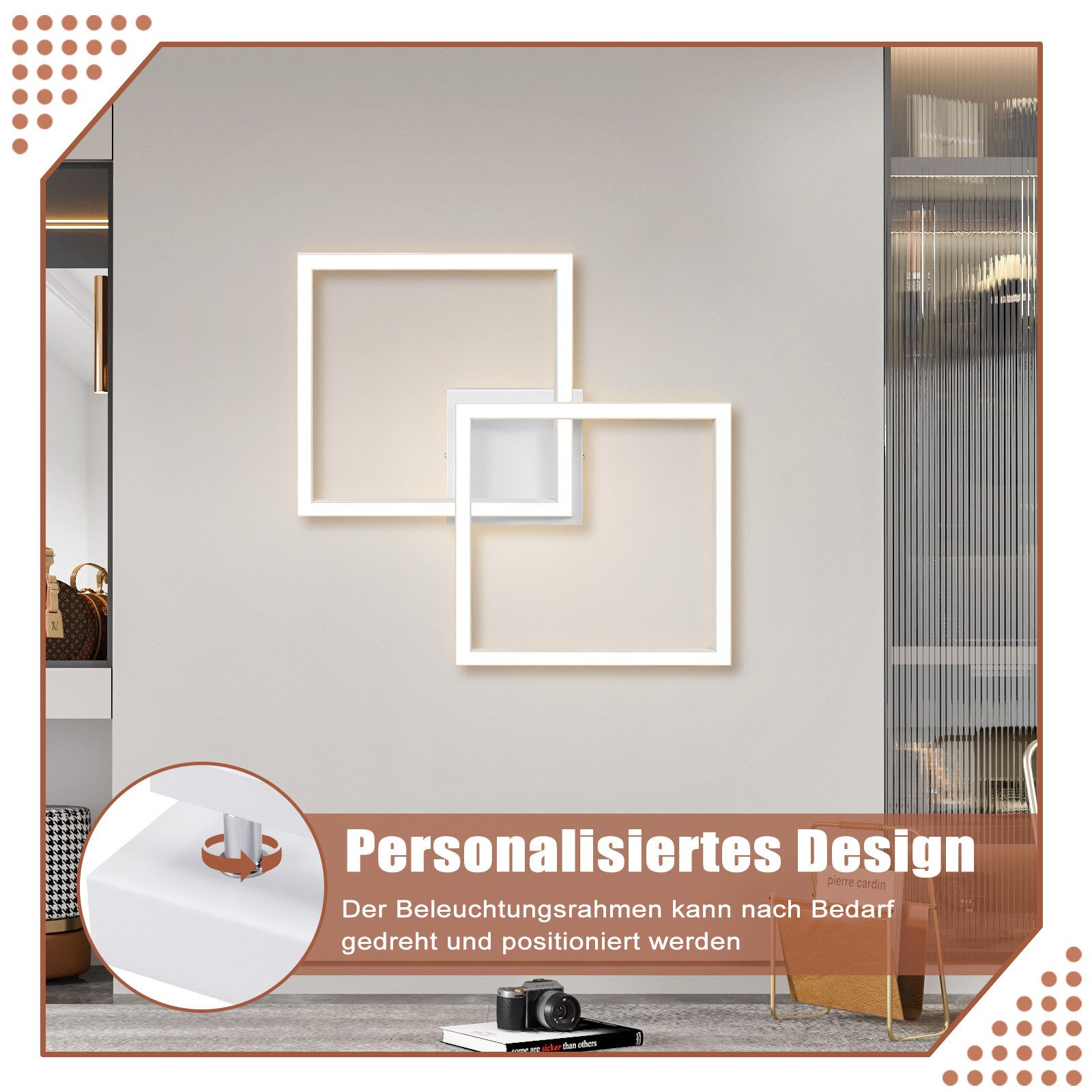 Nettlife LED Deckenleuchte Wohnzimmer Eckig 12W/24W günstig online kaufen