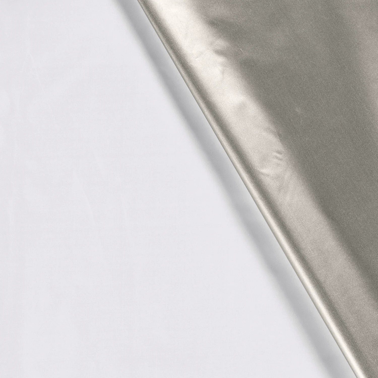 Stofferia Stoff Thermo Cool Vorhangstoff Futterstoff Aluminium-Silber 150 cm Hellgrau, Meterware