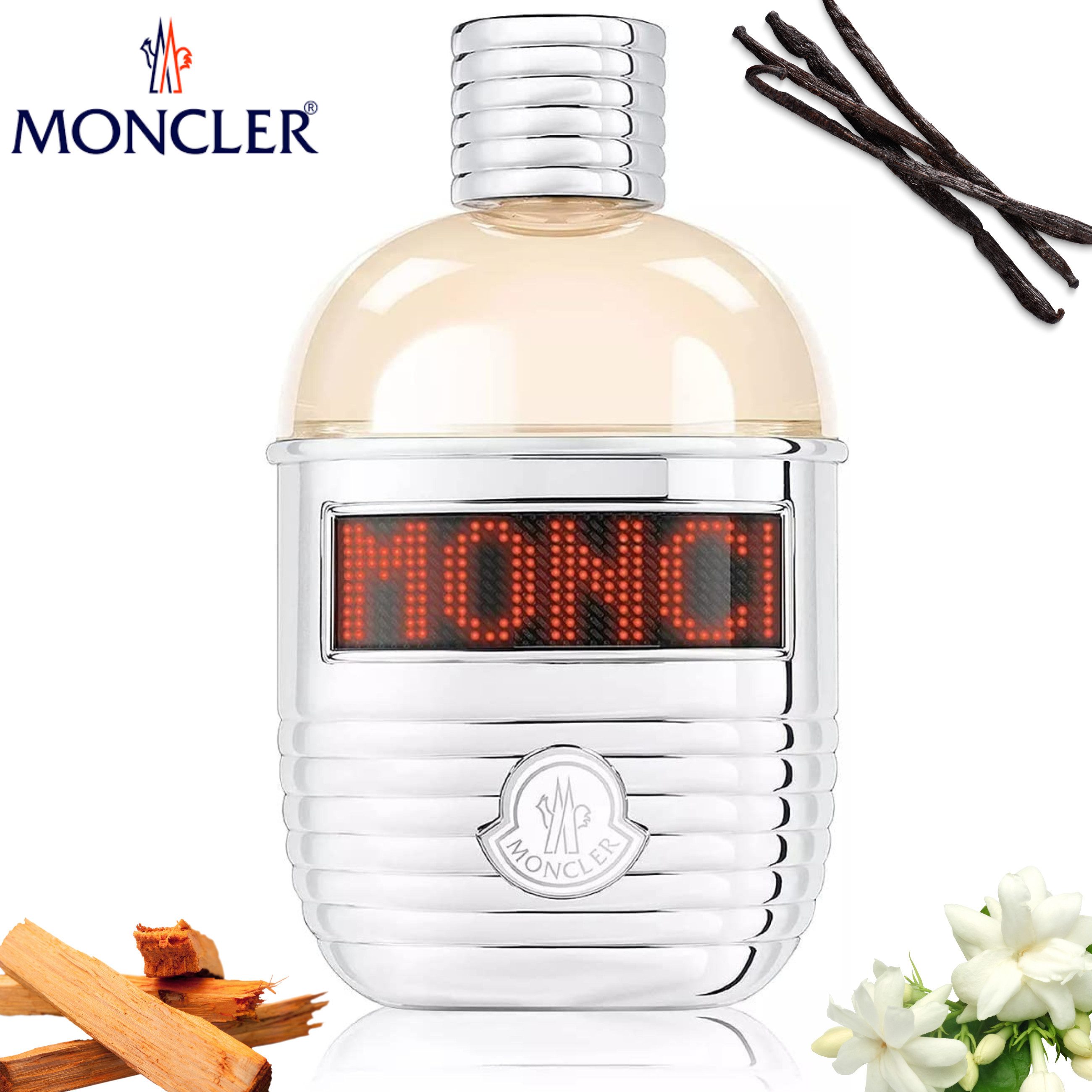 MONCLER Eau de Parfum Pour Femme Nachfüllbar + LED Screen, 150 ml