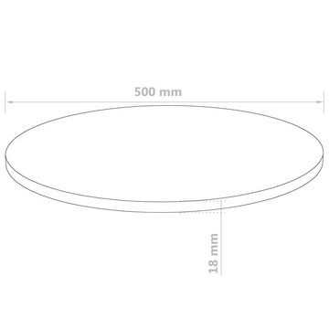furnicato Tischplatte Rund MDF 500x18 mm (1 St)