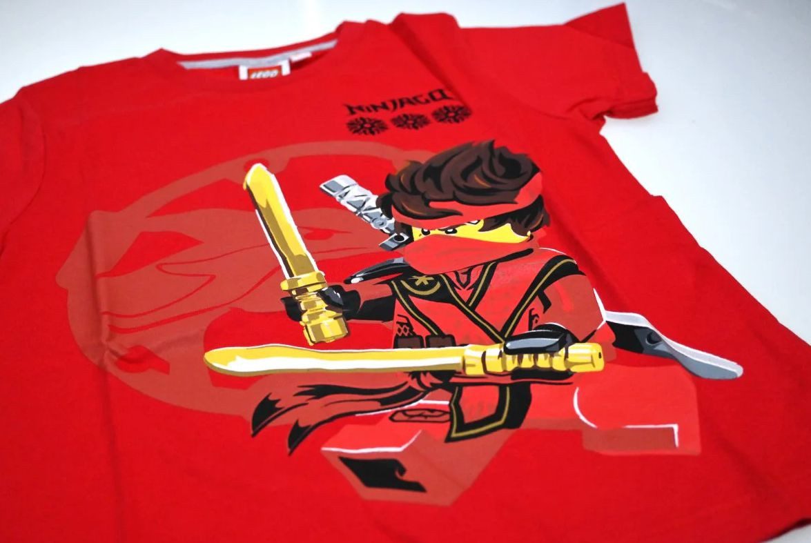 LEGO® kidswear T-Shirt LEGO ® Ninjago Kinder T-Shirt Rot Jungen + Mädchen 98 - 128 Ninjago Lizensierter Original Druck