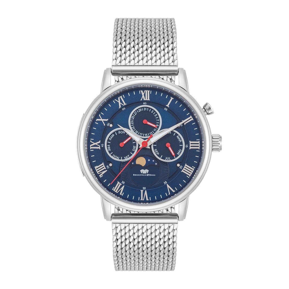 Multifunktionsuhr Moontime II silber