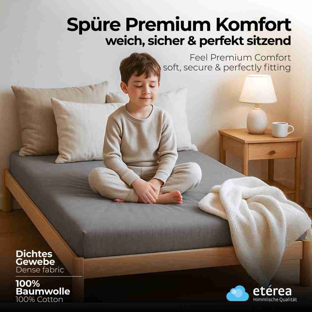 etérea Himmlische Qualität Spannbettlaken etérea Comfort Jersey Spannbettlaken, Jersey, Gummizug: rundum, (1 Stück)