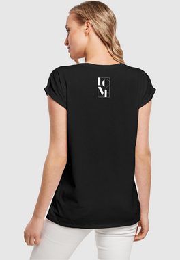 Merchcode T-Shirt Merchcode Damen Ladies Love Extended Shoulder Tee (1-tlg)