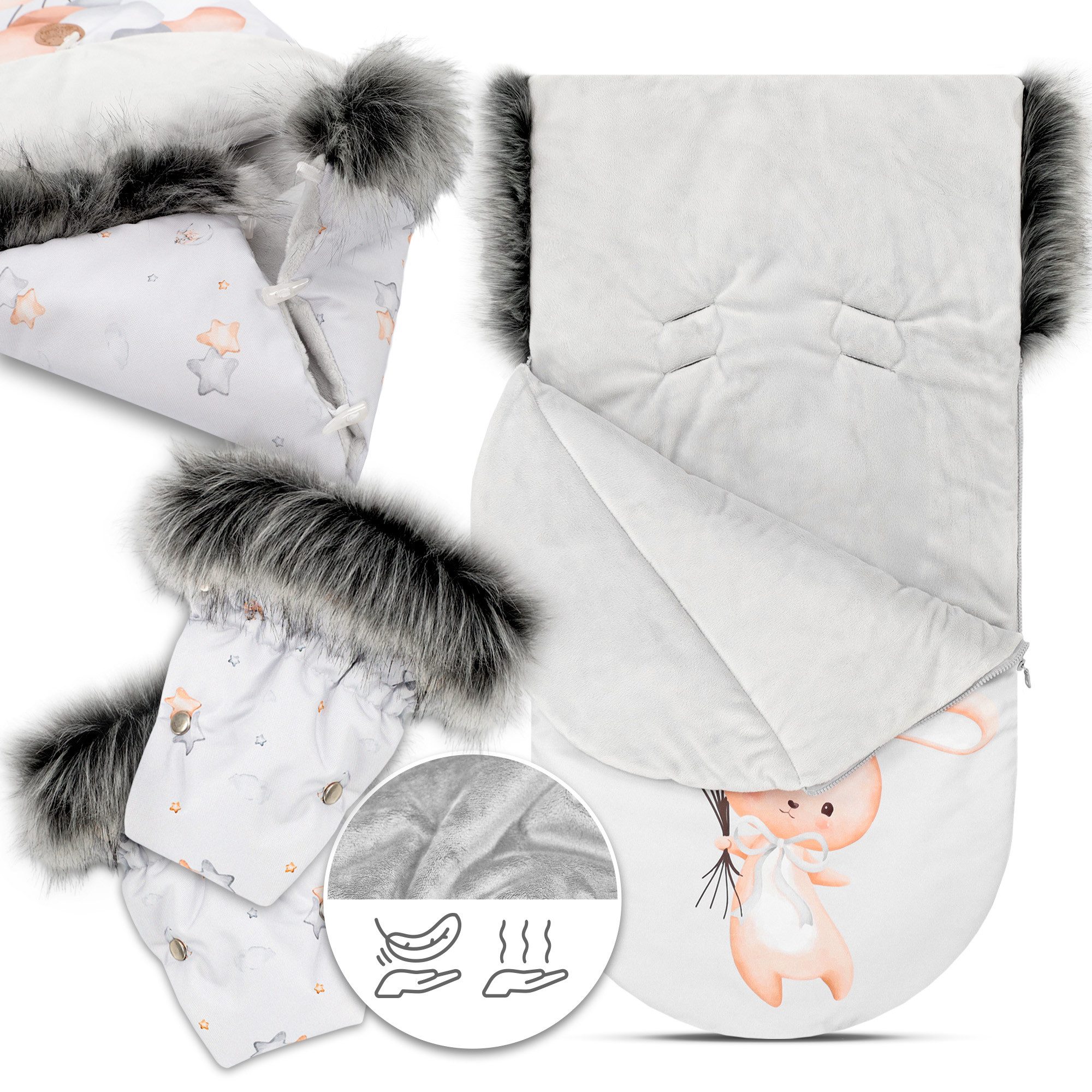 Totsy Baby Babyschlafsack Fußsack Kinderwagen und Buggy für Winter 90x45 cm - Winterfußsack