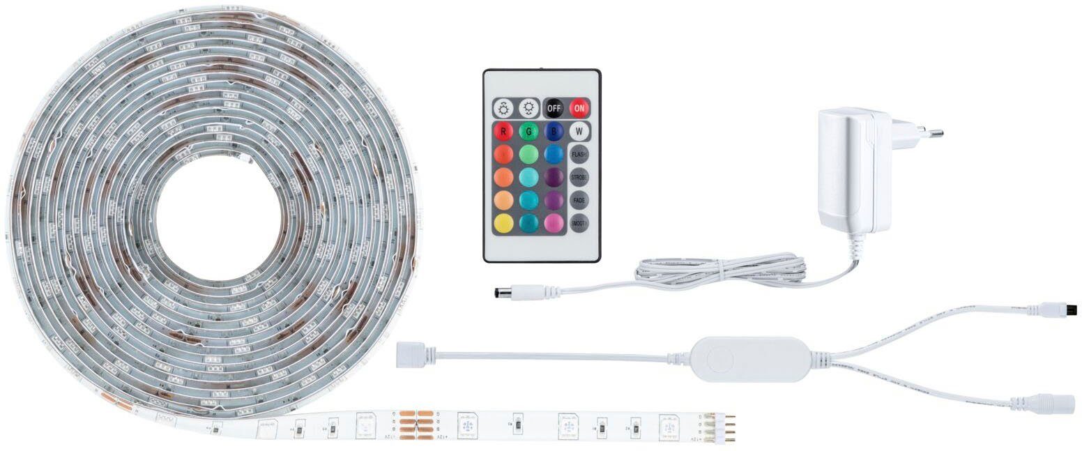 Zigbee Weiß LED-Streifen RGB 230/12V 1-flammig, Paulmann Stripe Metall DC 5m Set Kunststoff, SimpLED